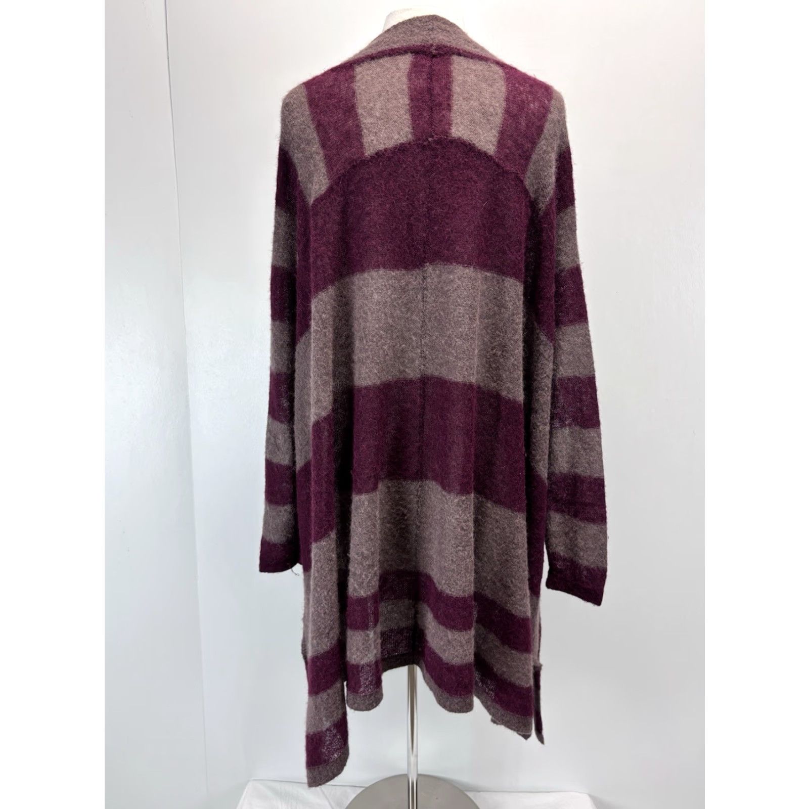 Free People Free People Dress Alpaca Sweater X-small burgundy Beige Stripes Lafayette Size XS / US 0-2 / IT 36-38 - 3 Thumbnail