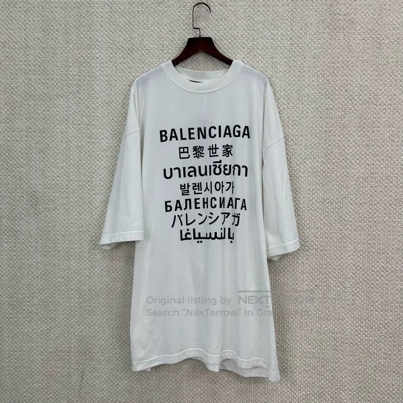 Balenciaga Balenciaga Seven Languages Short Sleeve Size US S / EU 44-46 / 1 - 1 Thumbnail