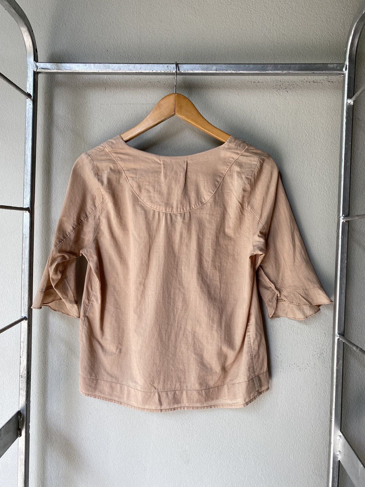Zucca Zucca Peach Cotton Blouse Size M / US 6-8 / IT 42-44 - 10 Thumbnail