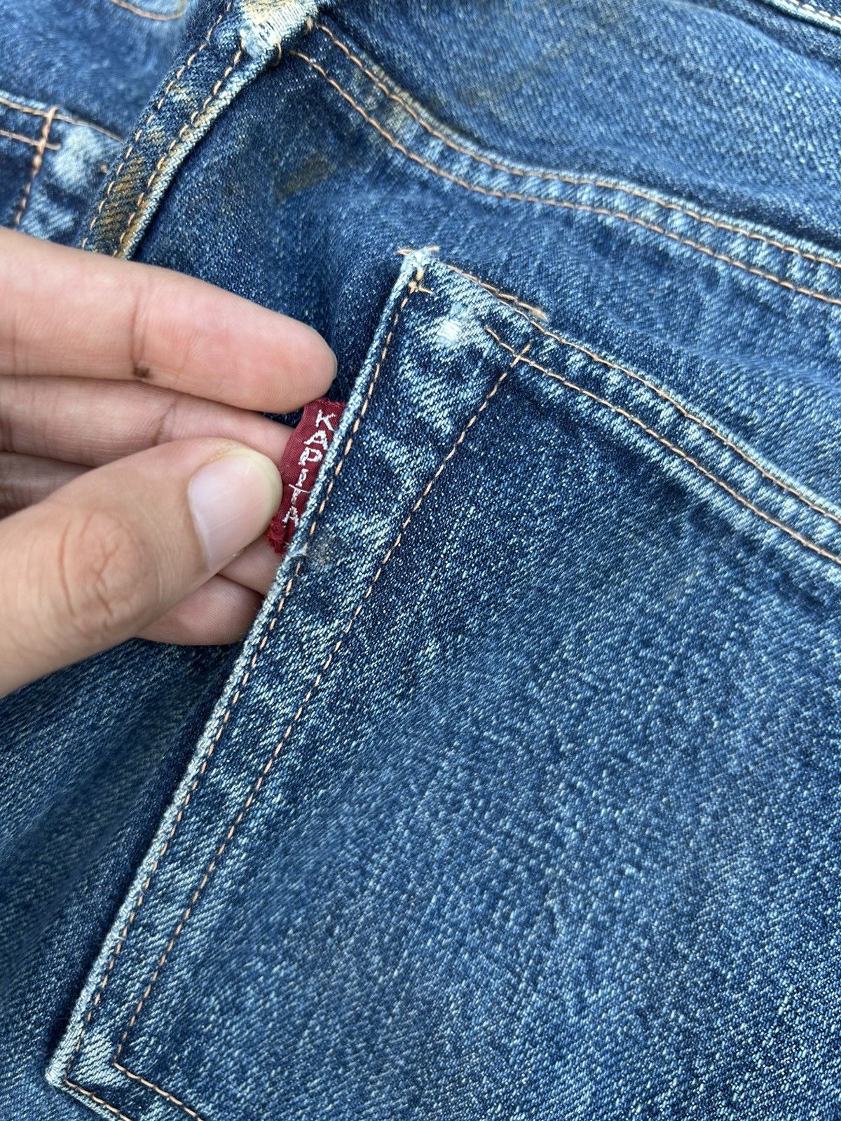 Kapital KAPITAL KIRO HIRATA SELVEDGE DISTRESSED DENIM JEANS Size US 34 / EU 50 - 5 Thumbnail