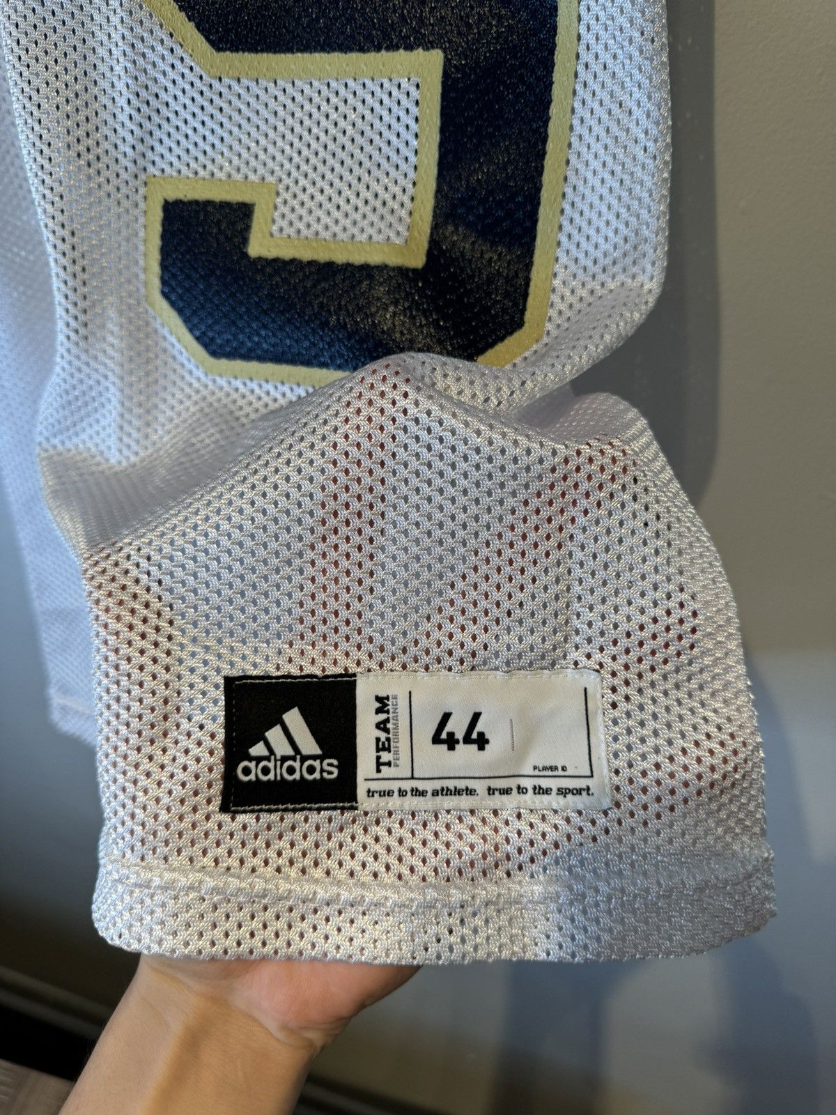Adidas Adidas Notre Dame Fighting #19 Game Worn Jersey Size 44 Size US L / EU 52-54 / 3 - 3 Thumbnail