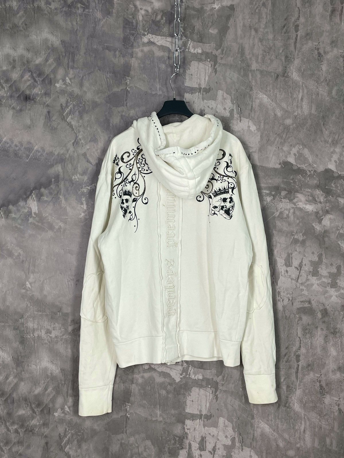 Affliction × Ecko Unltd. × JNCO Vintage Y2K Jnco Styled Crazy Flames Skull Design Hoodie Size US L / EU 52-54 / 3 - 2 Thumbnail