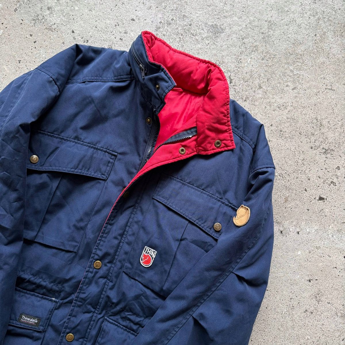 Fjallraven Fjallraven Men Vintage Jacket Blue Hooded Outdoor Thinsulate Size US L / EU 52-54 / 3 - 3 Thumbnail