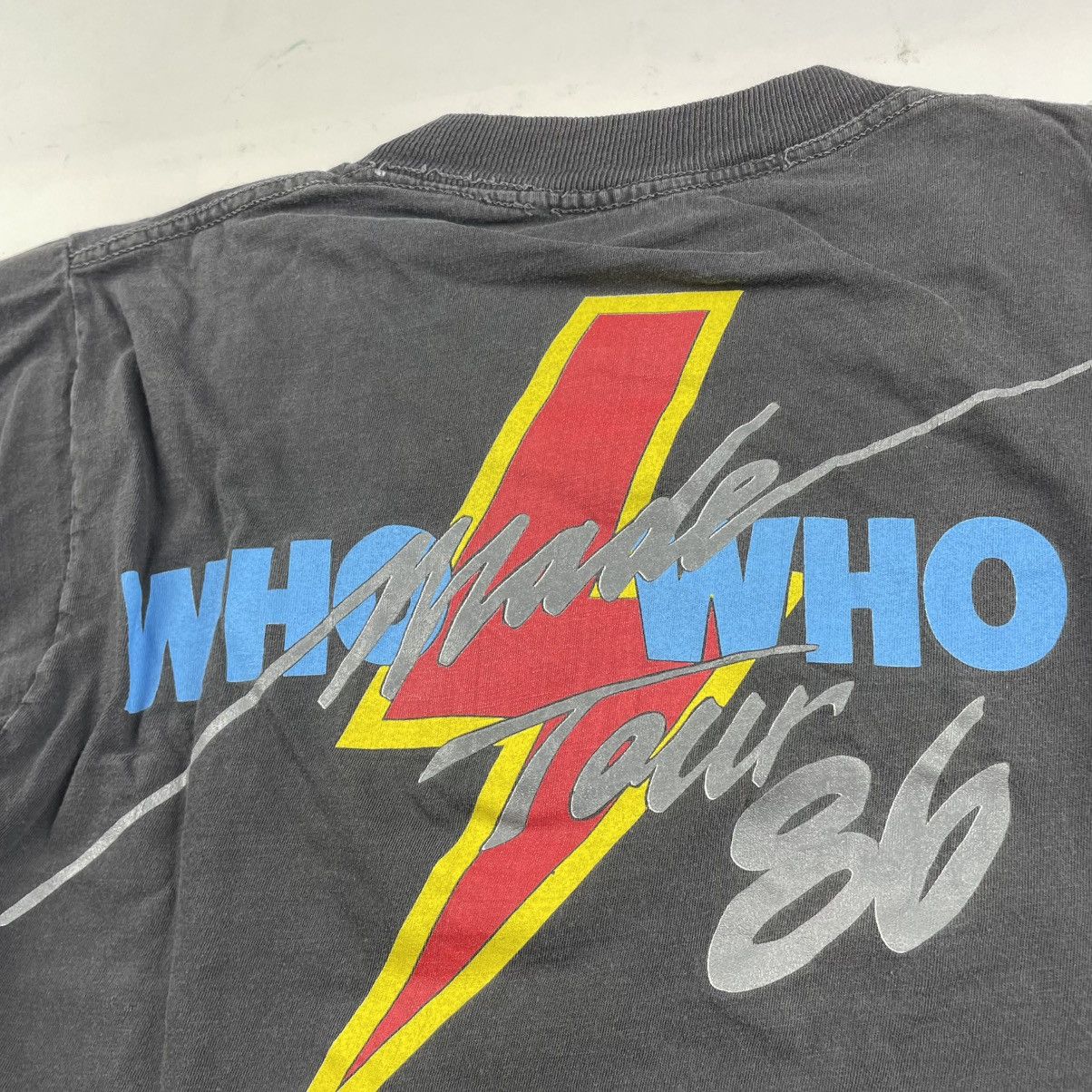 Band Tees × Vintage VTG 1986 AC/DC Cropped Shirt Who Made Who Tour Women’s Small Size S / US 4 / IT 40 - 9 Thumbnail