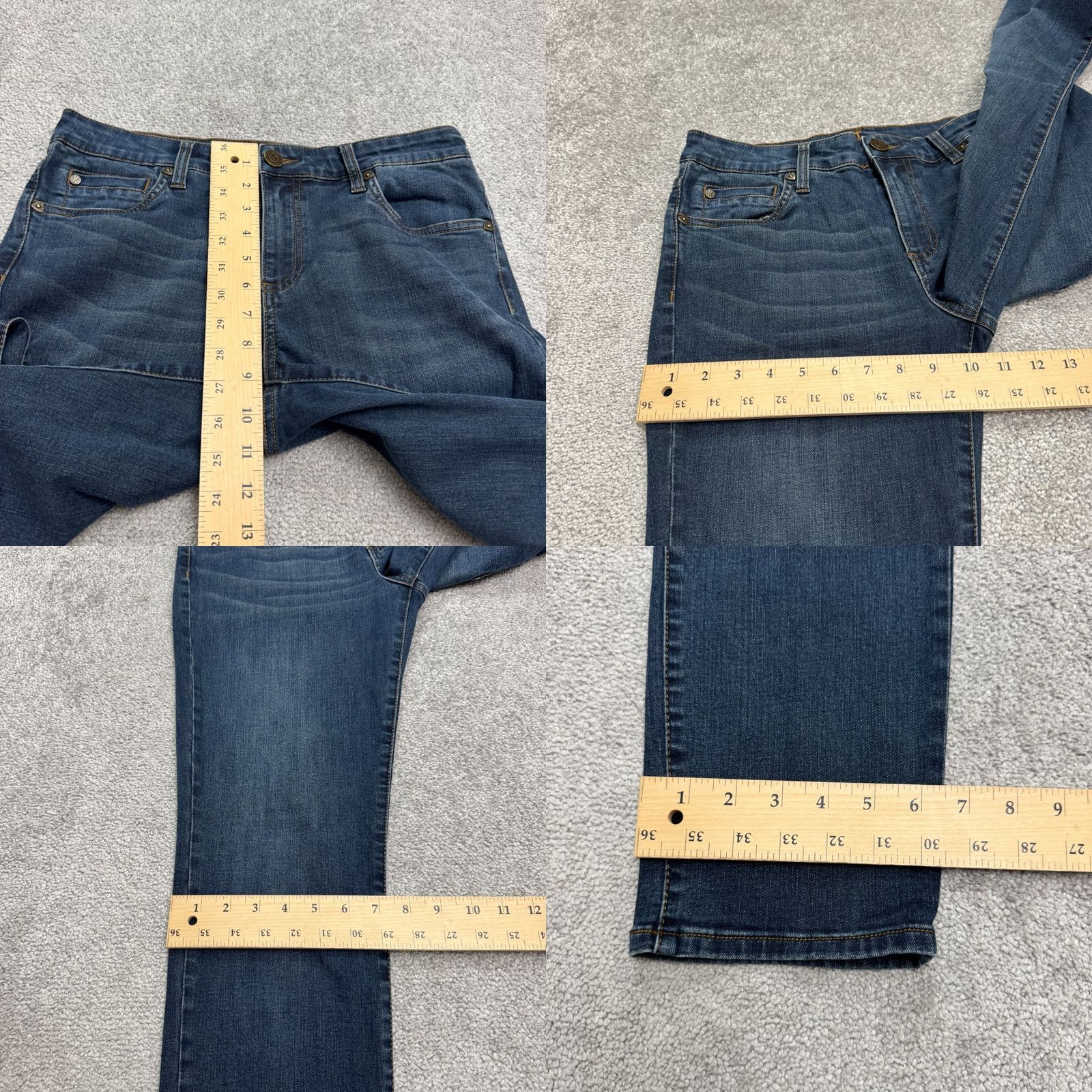 Vintage VINTAGE KUT from The Kloth Katy Jeans Women 6 Denim Blue Dark Wash Regular Stretch 5-Pocket Boyfriend Fit Womens Jeans Size 28" / US 6 / IT 42 - 10 Thumbnail