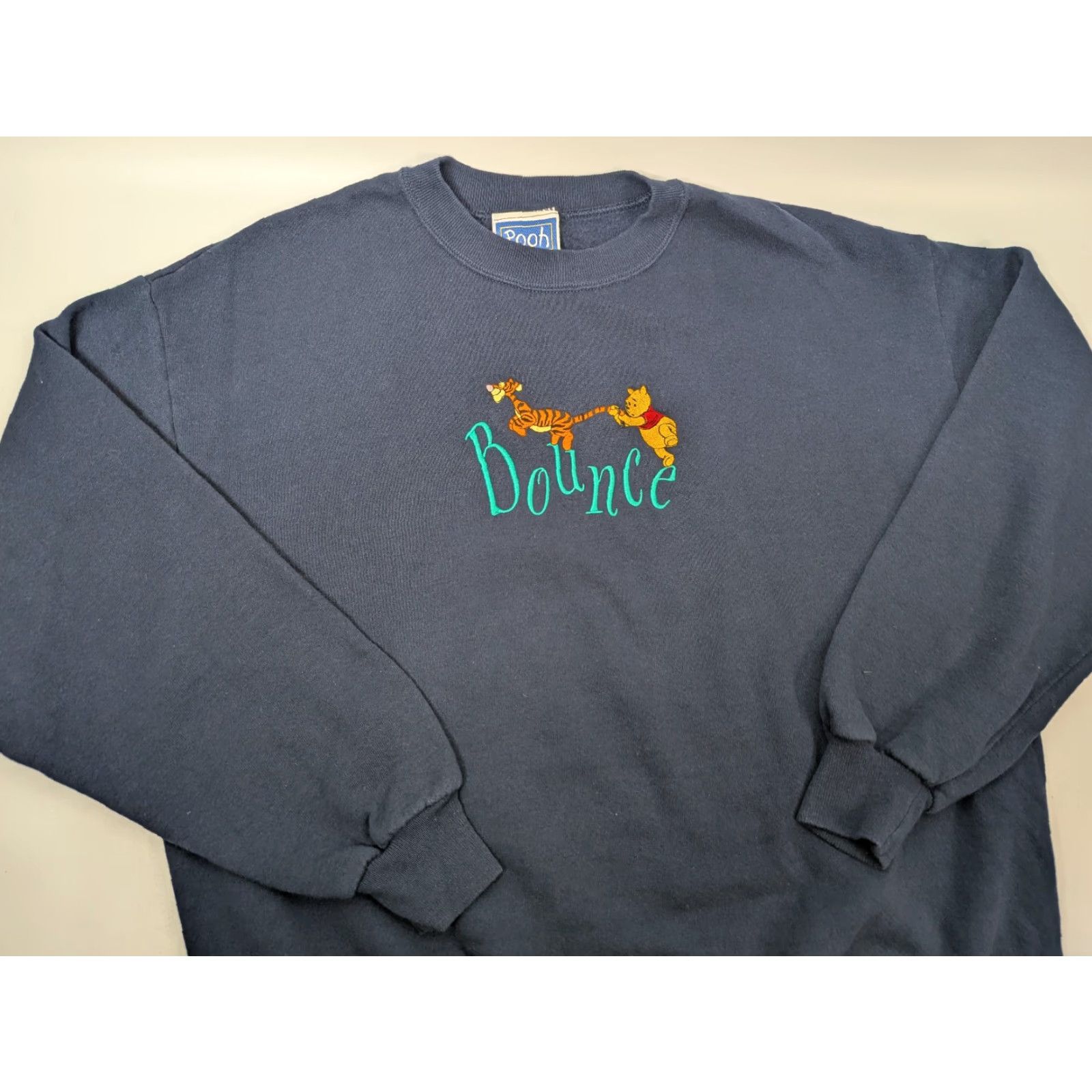Disney VINTAGE Disney Sweatshirt Pullover Crew Neck Long Sleeve XL Blue Men 90s Disney Winnie The Pooh Sweatshirt Crew Neck Blue XL Mens Size US XL / EU 56 / 4 - 2 Thumbnail