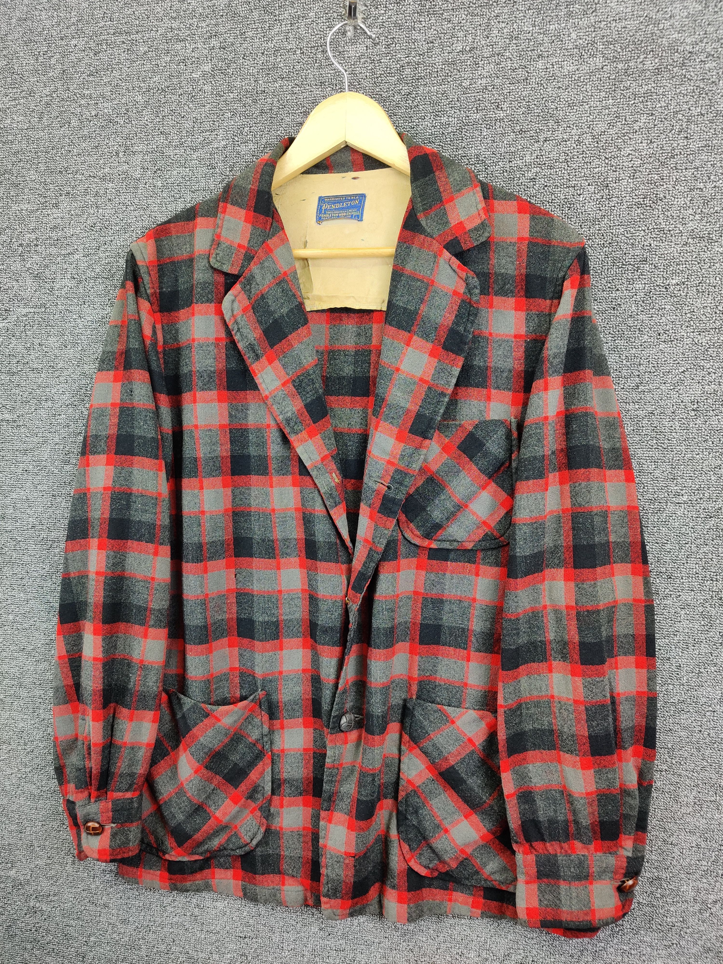Pendleton Vintage 90's Pendleton Wool Plaid Blazer Size US L / EU 52-54 / 3 - 2 Thumbnail