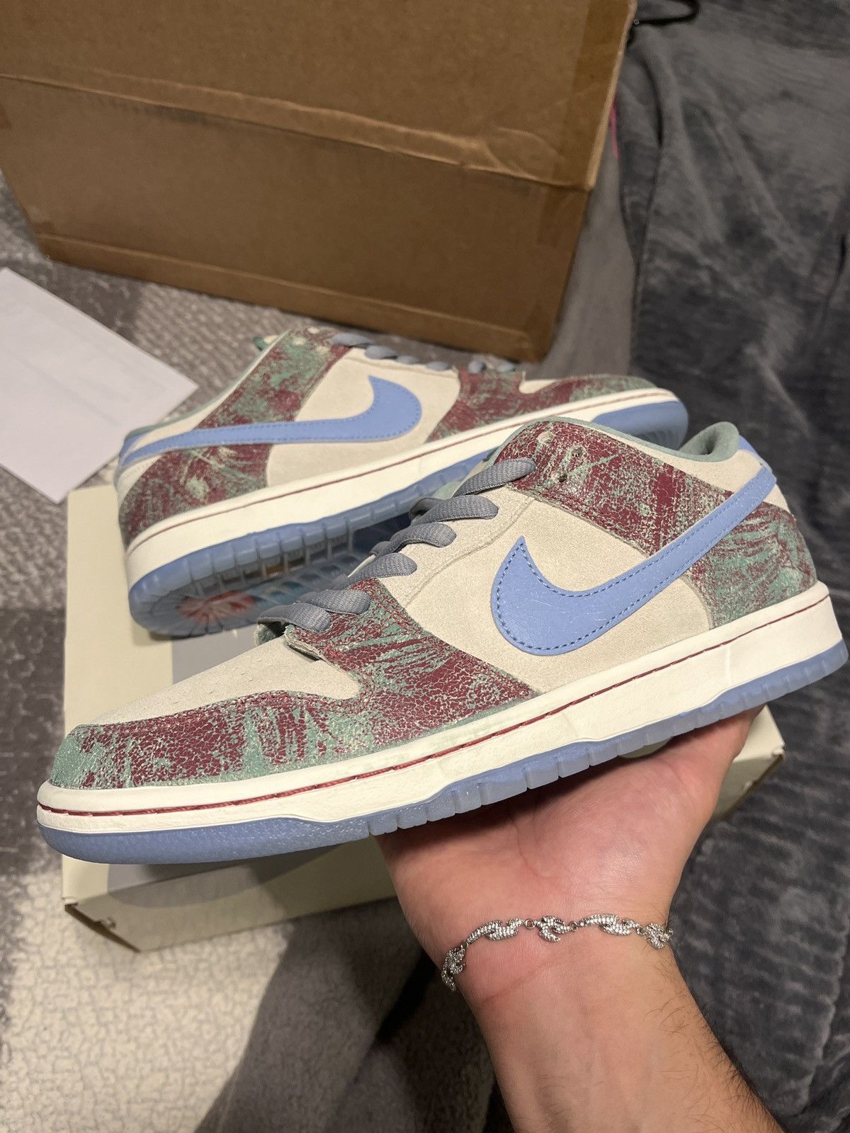 image of Sb Dunk Low X Crenshaw Skate Club Beige Shoes, Men's (Size 10)