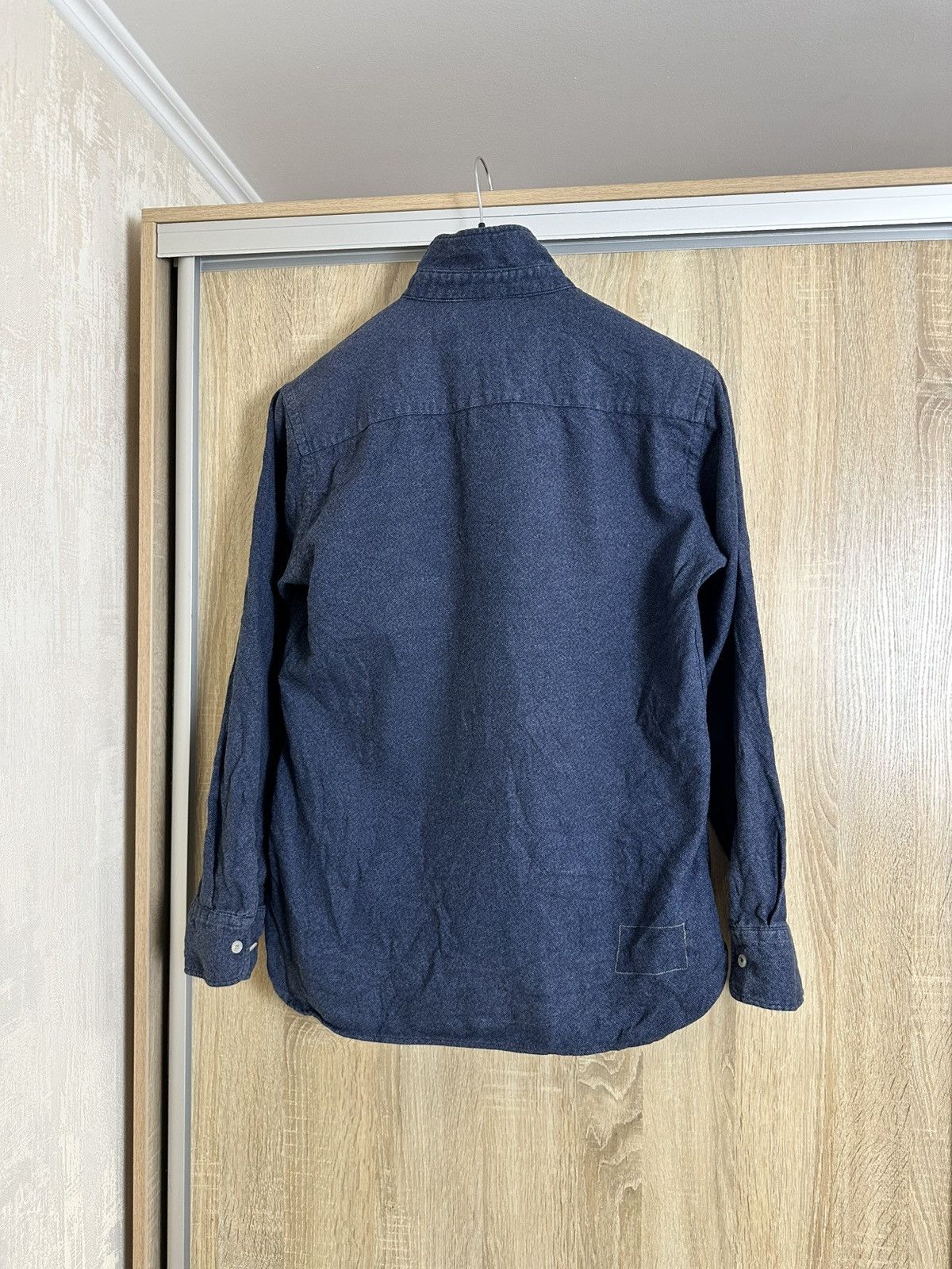 Universal Works 🔥 Universal Works Button Up Long Sleeve Casual Shirt Navy Size US M / EU 48-50 / 2 - 6 Thumbnail