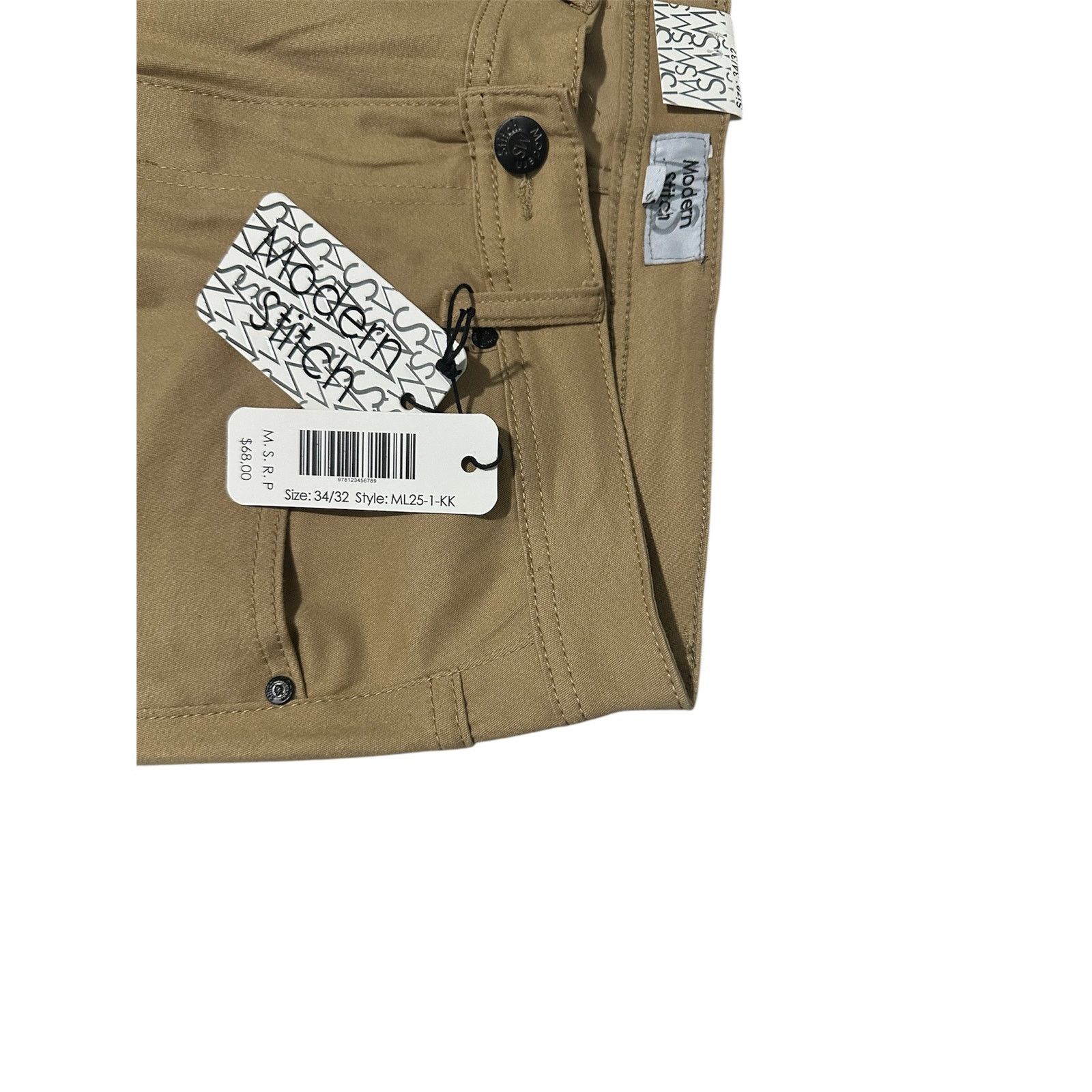 Other Modern Stitch Khaki Chino Pants 34x32 NWT Size US 34 / EU 50 - 3 Thumbnail
