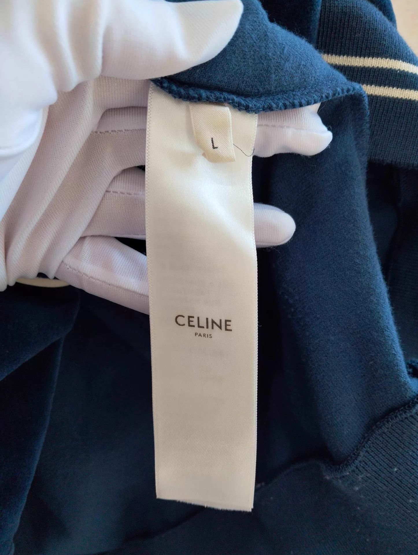 Celine CELINE Logo Velvet Zip Solid Track Jacket L Size L / US 10 / IT 46 - 5 Thumbnail