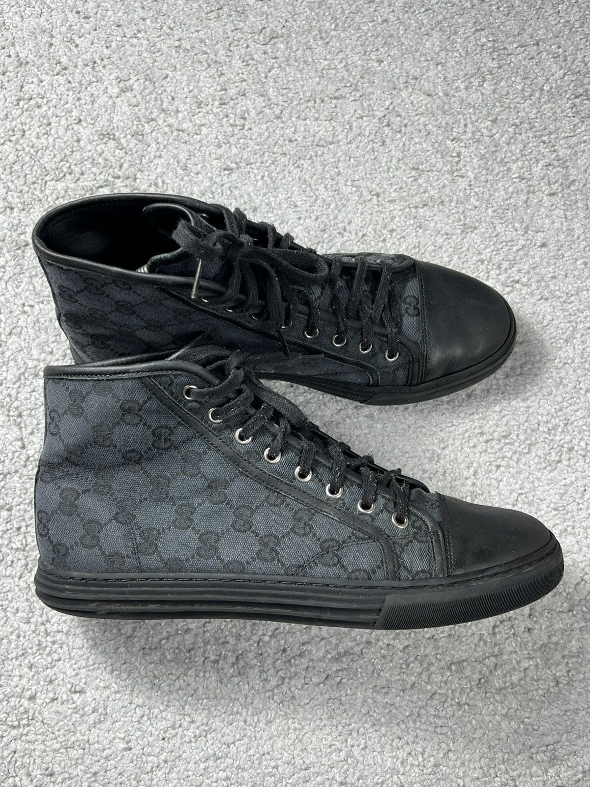 Gucci Gucci GG Monogram Hi Black Shoes Size 8 Size US 8 / EU 41 - 2 Thumbnail