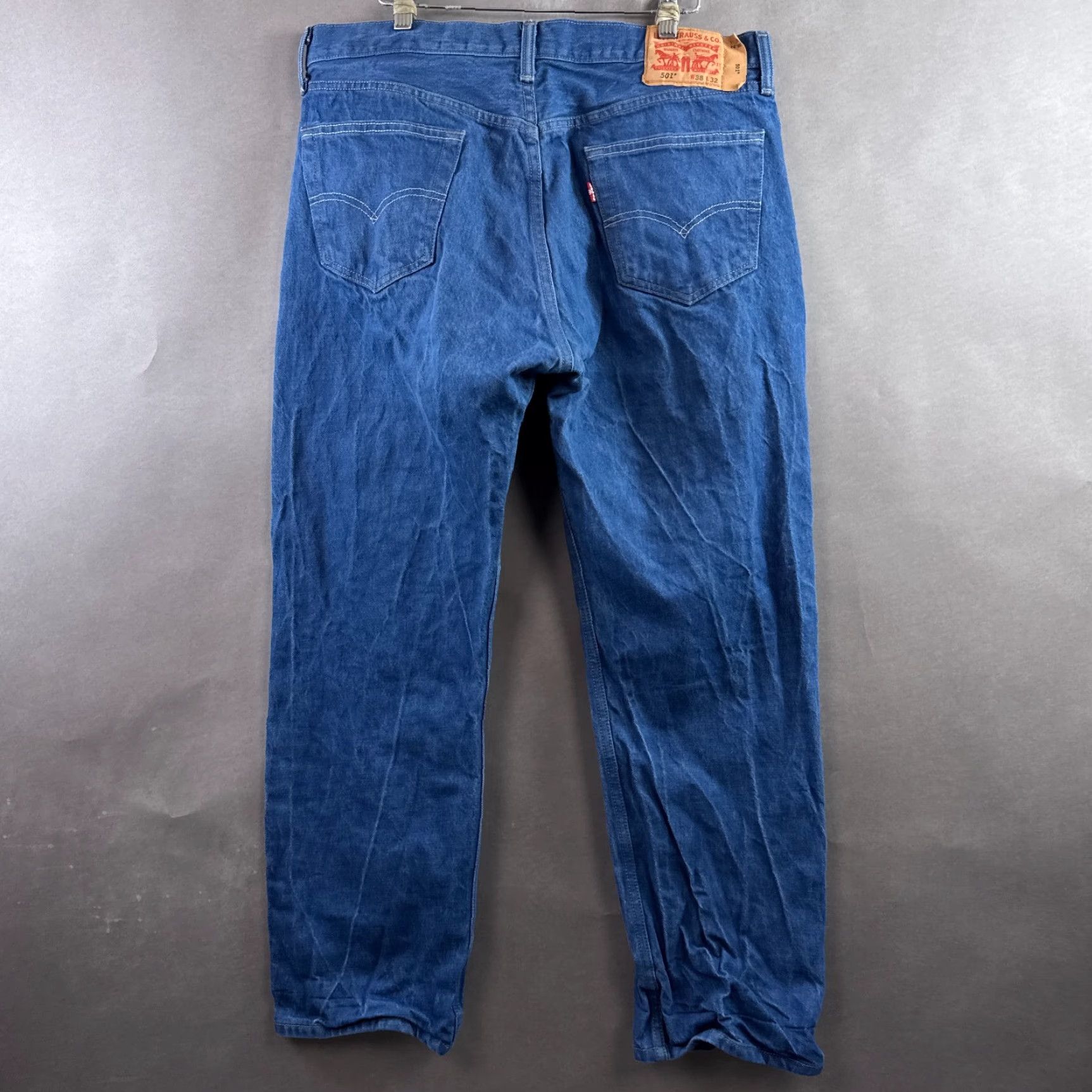 Levi's Levi's 501 Jeans Mens 36x30 Denim Button Fly Straight Blue Denim Pants 5-Pocket Classic Fit Vintage: No Mens Size US 38 / EU 54 - 3 Thumbnail