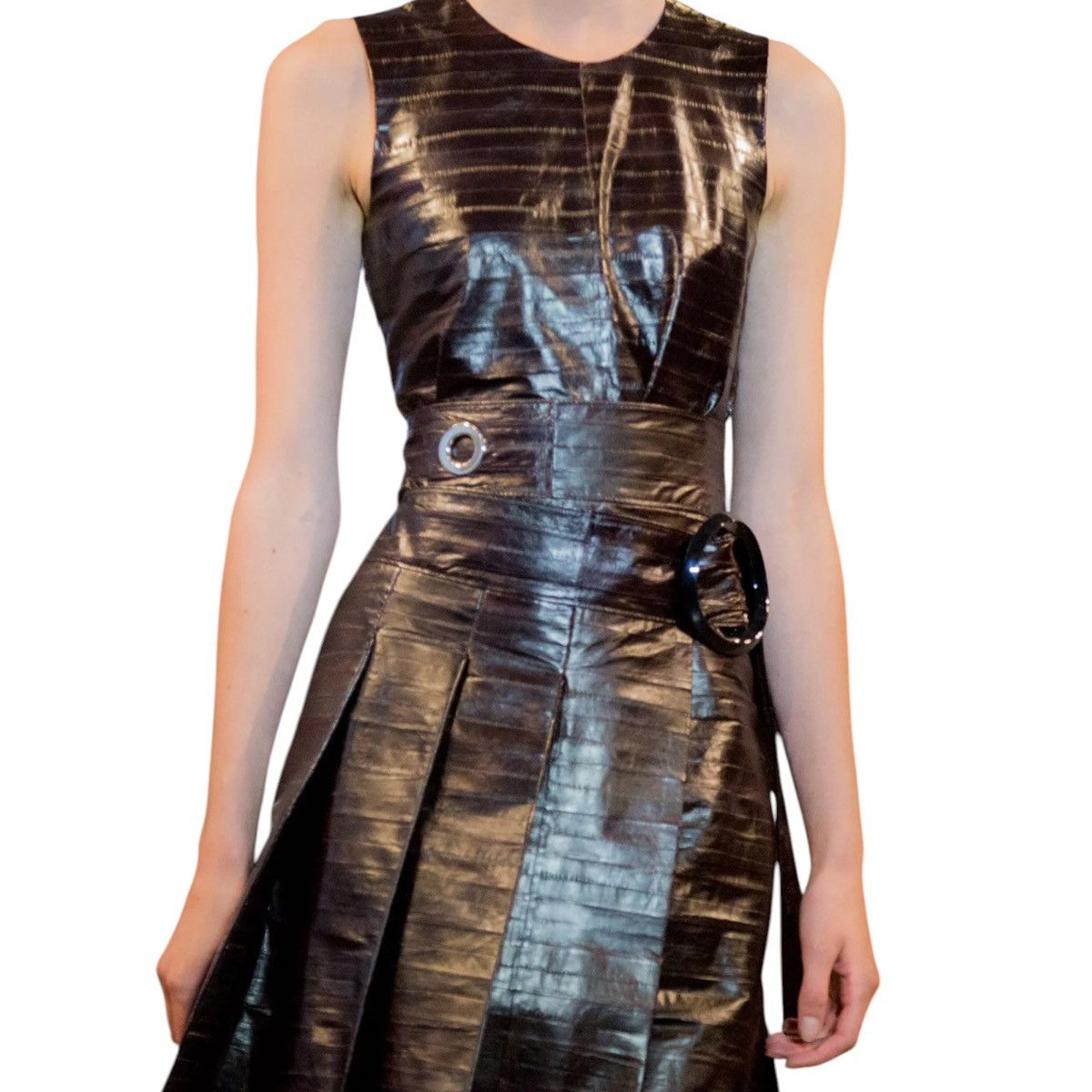 Calvin Klein × Raf Simons 2017 runway Eel skin dress Size XS / US 0-2 / IT 36-38 - 1 Thumbnail