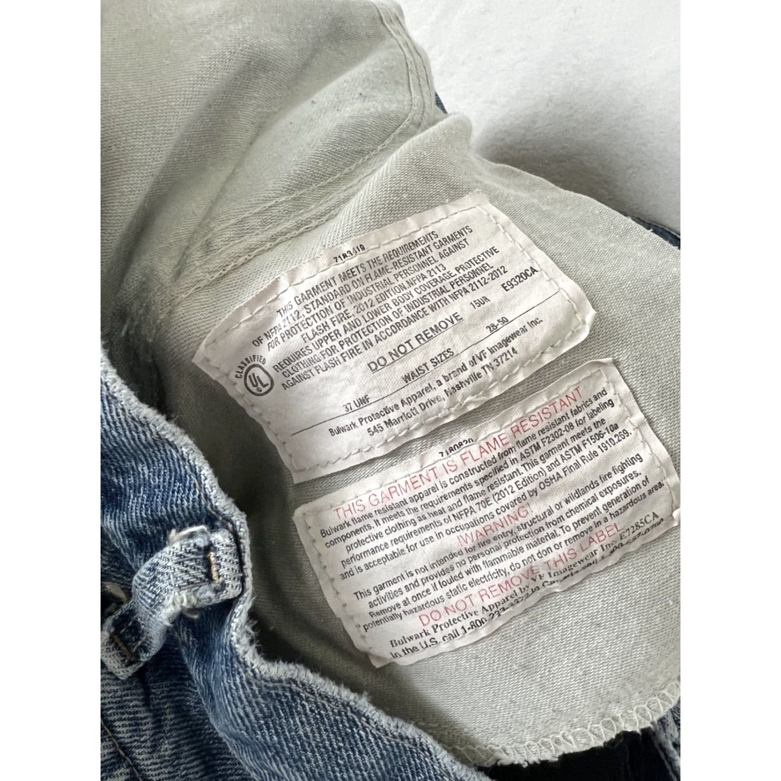Denime Bulwark FR Jeans Mens 40x34 Blue Relaxed Straight Flame-Resistant Work Denim Shirt? Size US 40 / EU 56 - 7 Thumbnail
