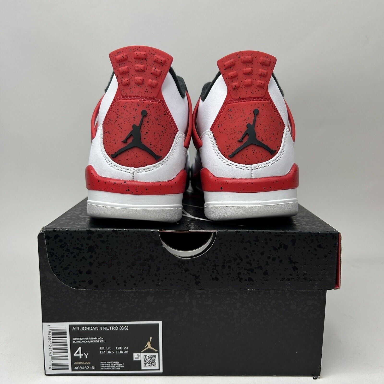 Nike Nike Air Jordan 4 Retro GS “Red Cement” 2023 Size US 5.5 / IT 35.5 - 4 Thumbnail