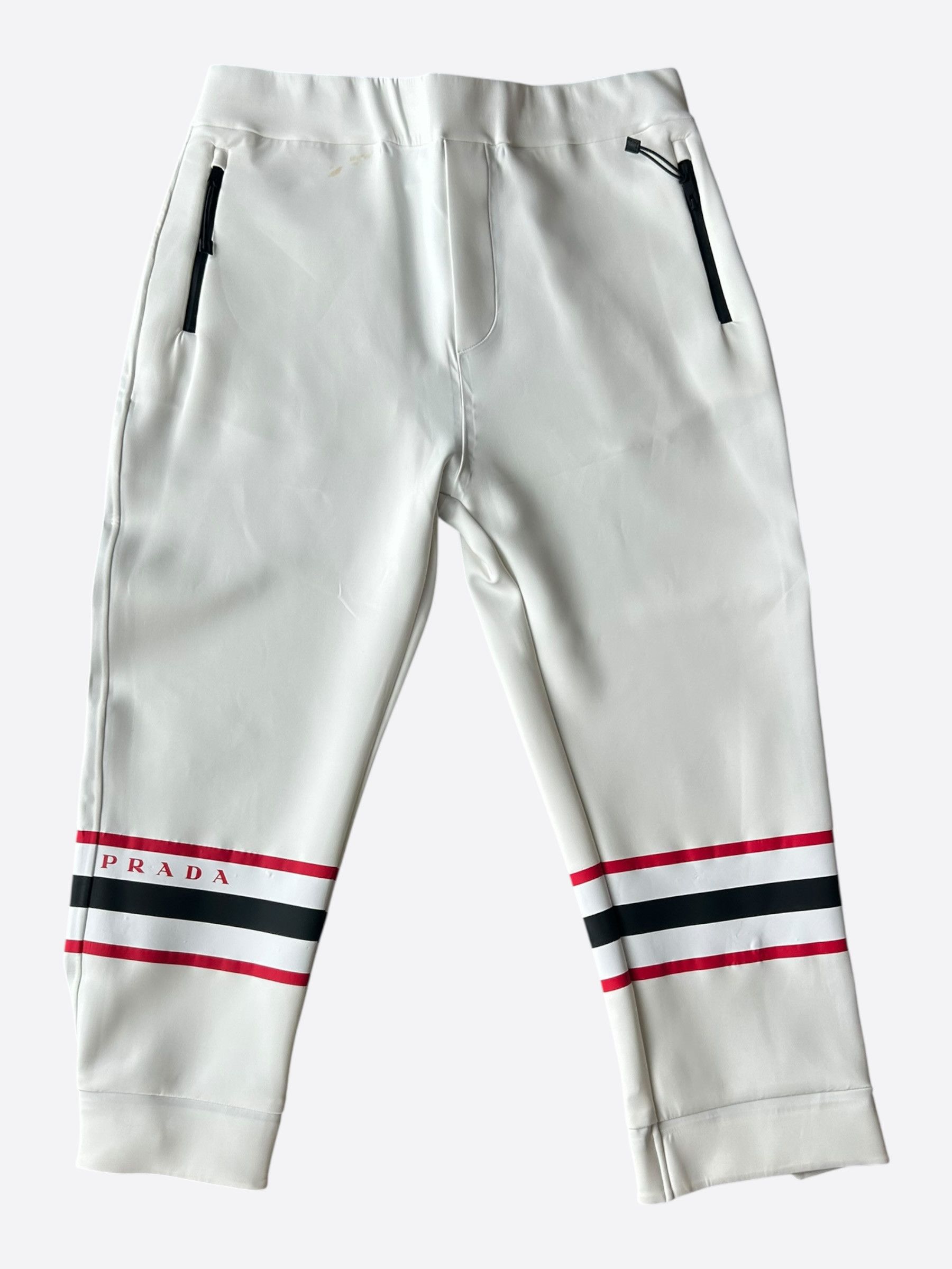 Prada Prada White & Red Linnea Rossa Pants Size US 40 / EU 56 - 1 Thumbnail