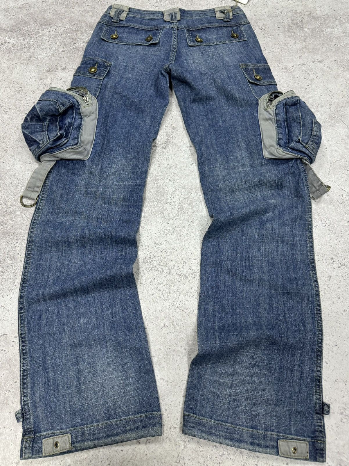 If Six Was Nine × Japanese Brand × Le Grande Bleu (L.G.B.) Vintage Japanese Mega Multi Pocket LGB Style Jeans Pants Size US 29 - 2 Thumbnail