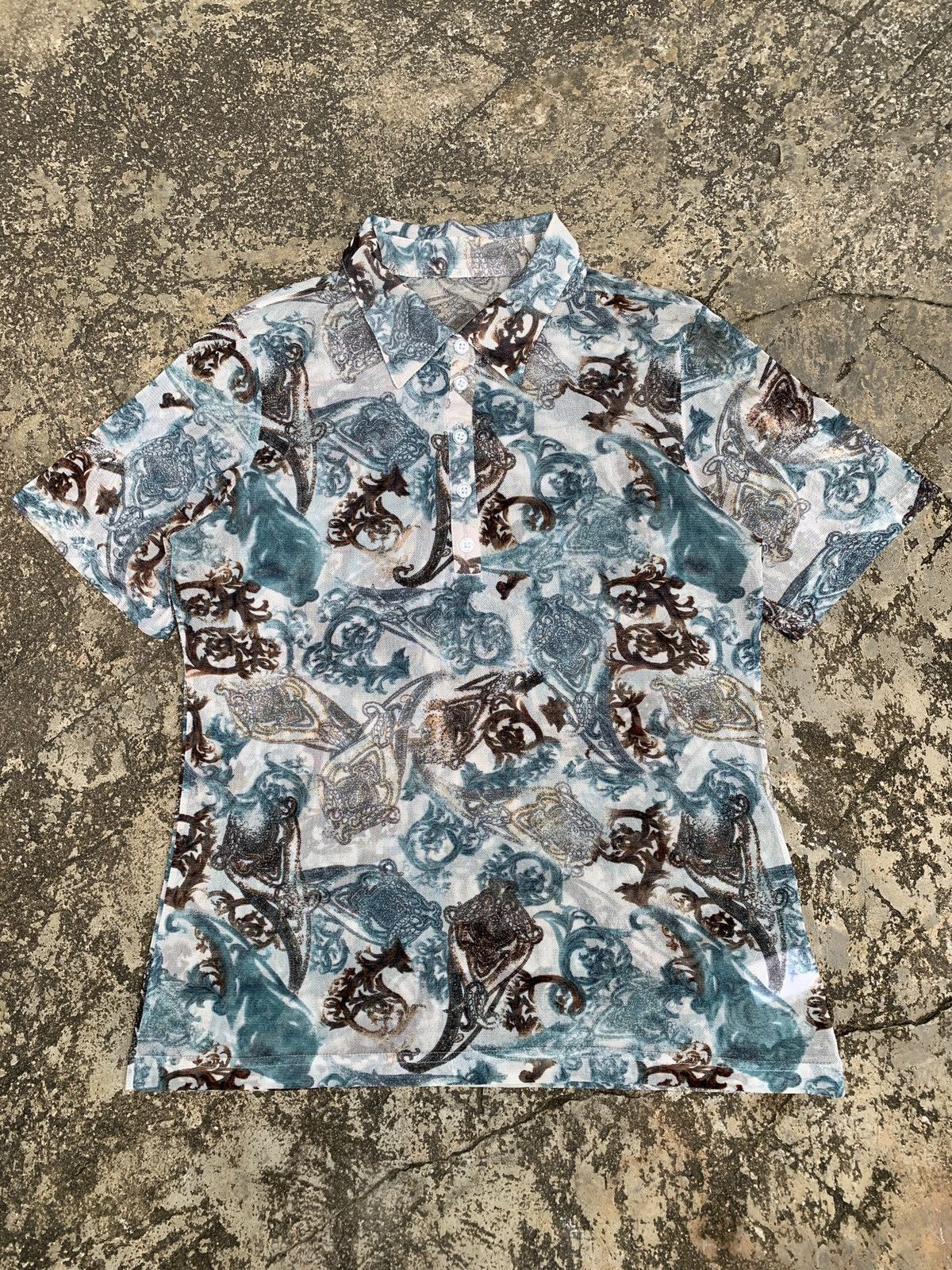 Japanese Brand × Seditionaries y2k Clara Yoon Korea Paisley Grunge Graphic Mesh Top Size M / US 6-8 / IT 42-44 - 1 Thumbnail