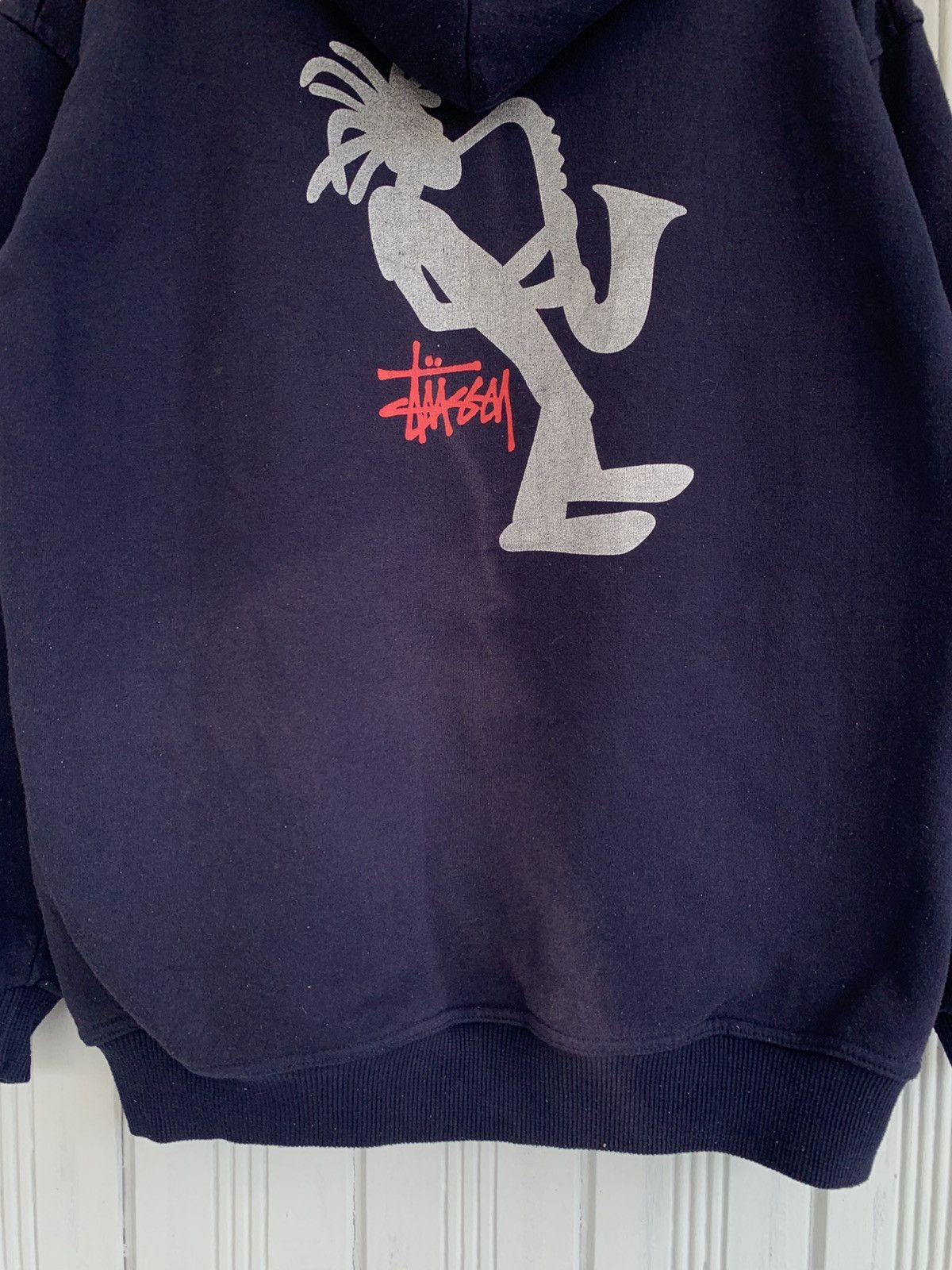 Stussy RARE Vintage Stussy Stickman Trumpet Jazzman Hoodie Size US M / EU 48-50 / 2 - 3 Thumbnail