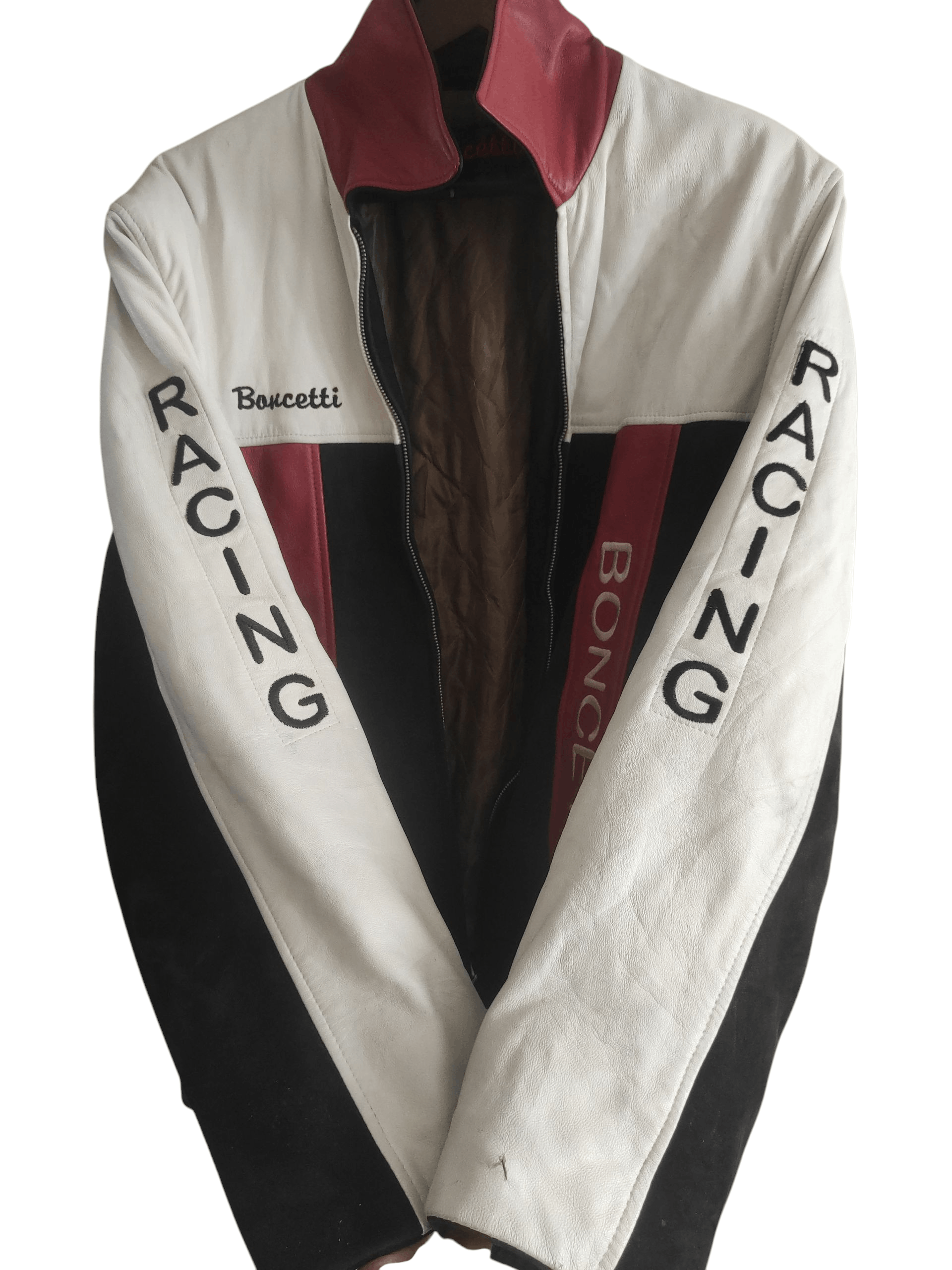 Genuine Leather Boncetti Vintage Y2K Leather Motorcycle Racing Jacket Size L Size US L / EU 52-54 / 3 - 7 Thumbnail
