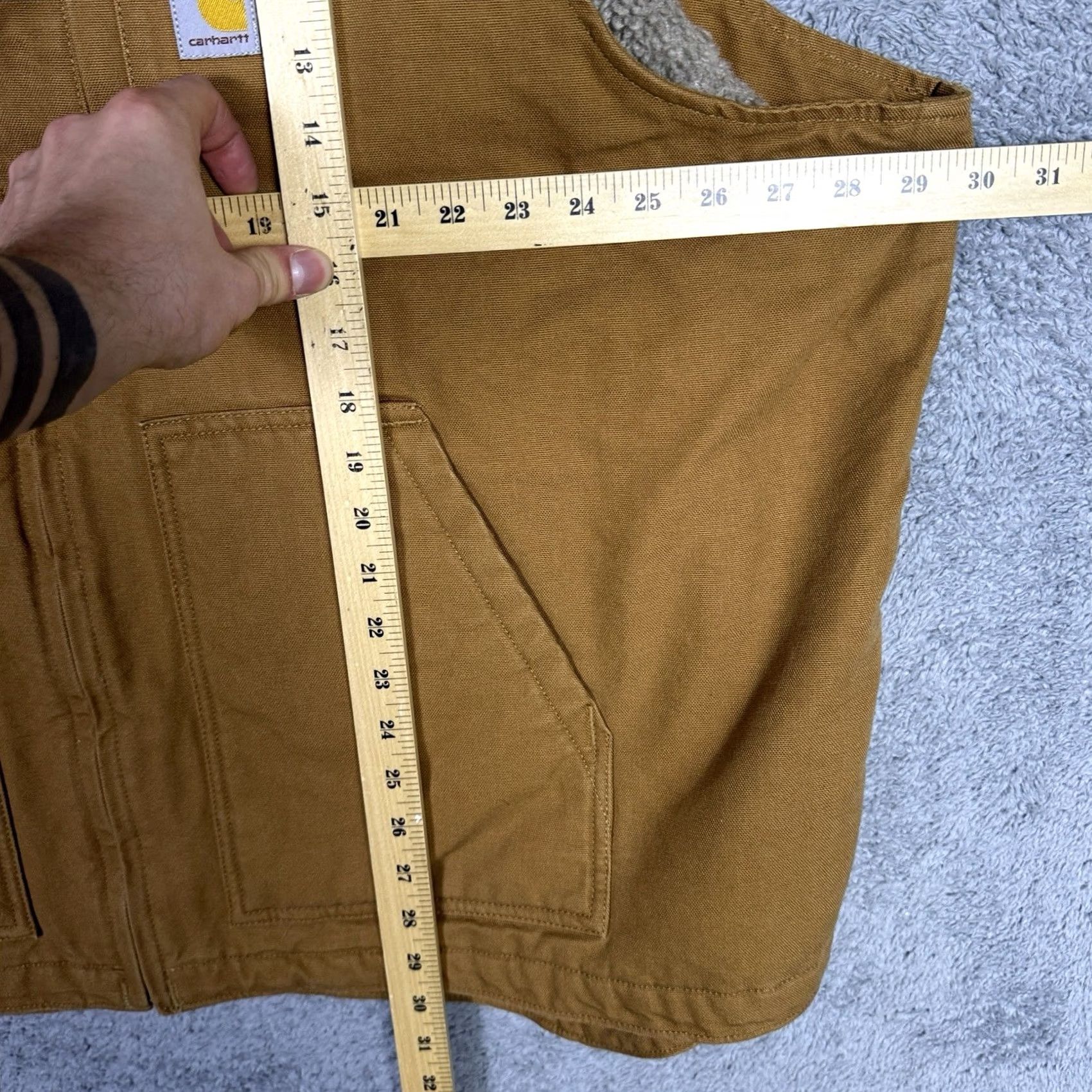 Carhartt Carhartt Vest Mens 3XL XXXL Sherpa Lined Full Zip Workwear Utility 104277 BRN Size US XXL / EU 58 / 5 - 5 Thumbnail