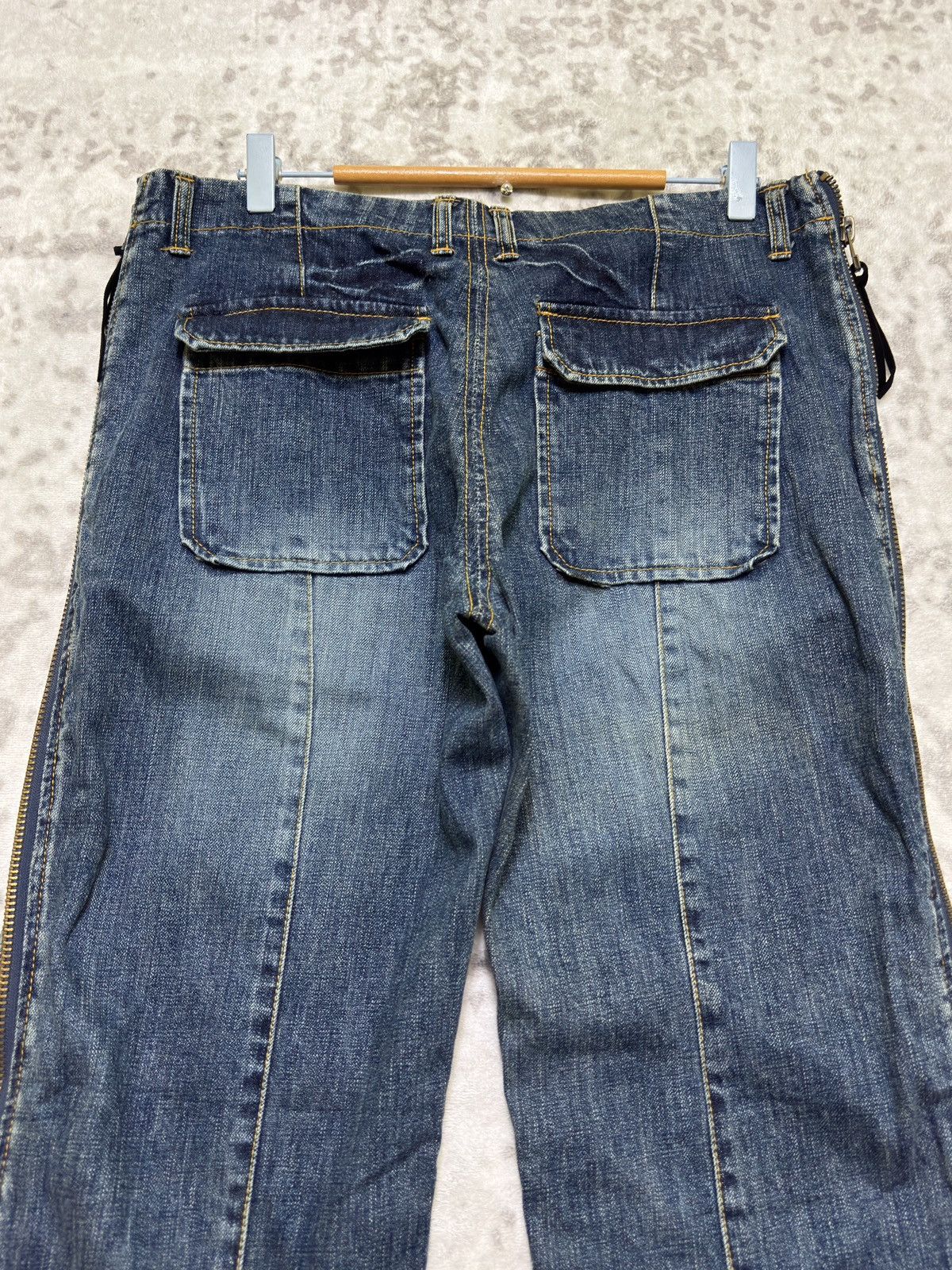 Japanese Brand Purete Equipment Zip Detail Denim Y2K Adjustable Straight Size US 34 / EU 50 - 9 Thumbnail
