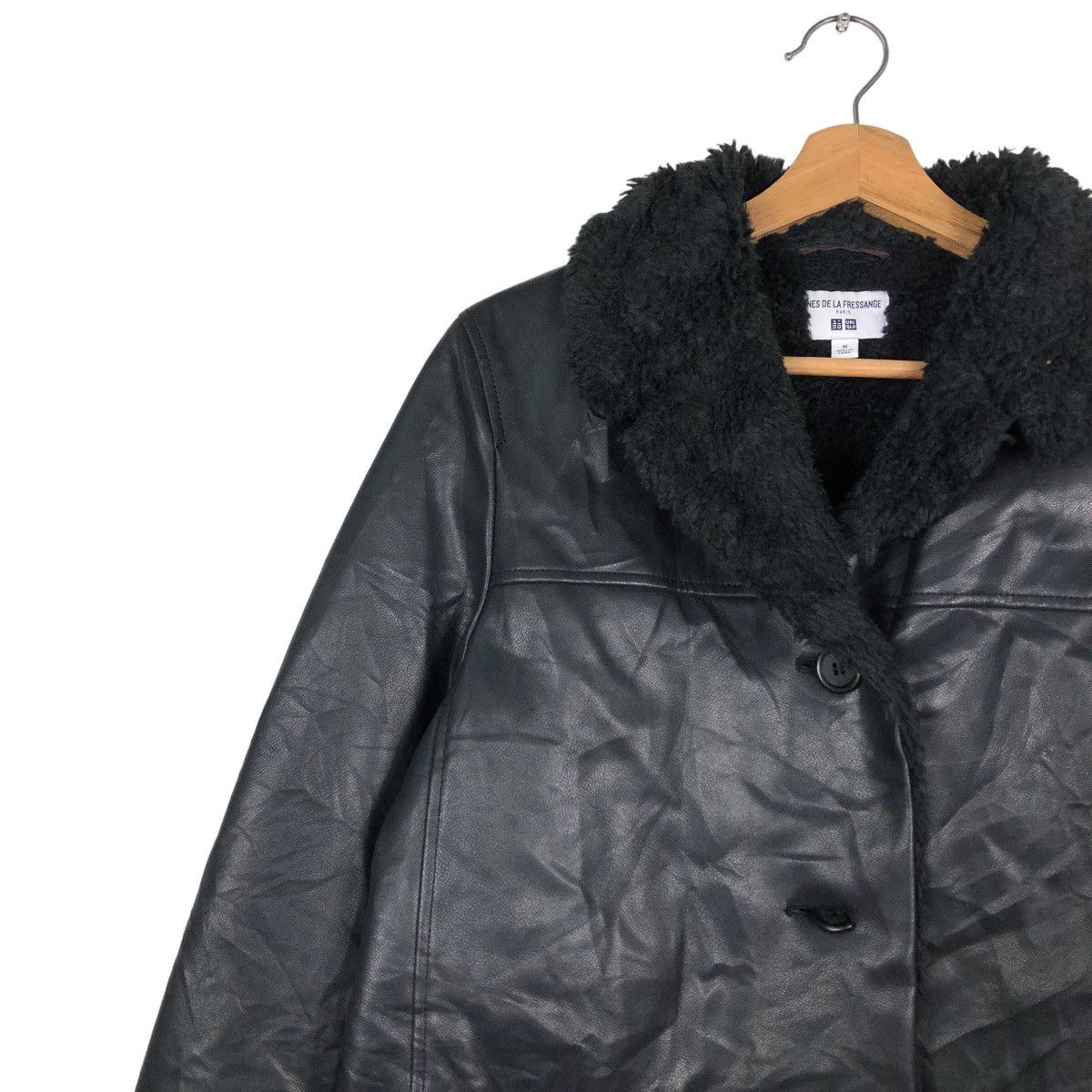 Japanese Brand 🔥Vtg Leather Jacket Biker Shearling Ines De La Fressange Size US M / EU 48-50 / 2 - 7 Thumbnail