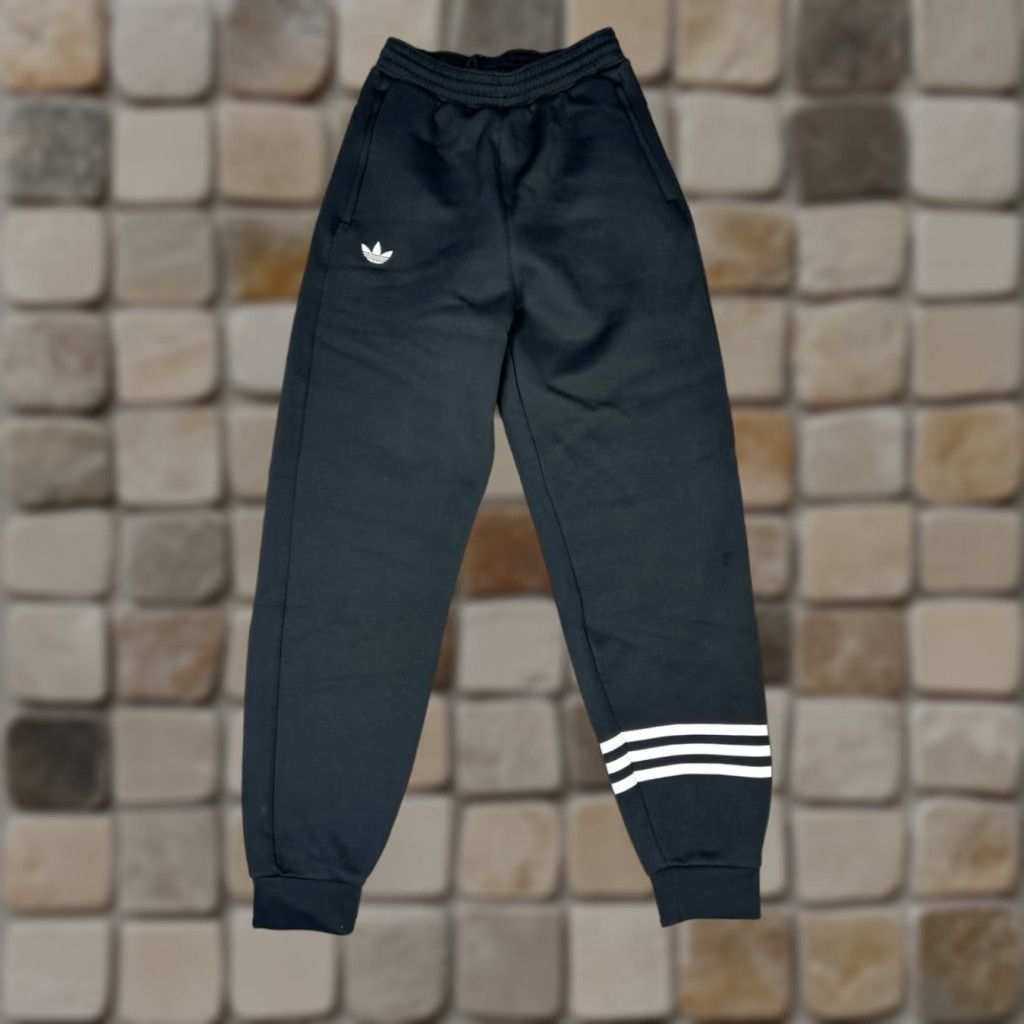 Adidas Adidas Sweatpants Womens XS Black Loose Fit Drawstring High Rise Tapered Pockets Modern Classic Outdoor Activewear Pants Womens XS Black Size 26" / US 2 / IT 38 - 1 Thumbnail