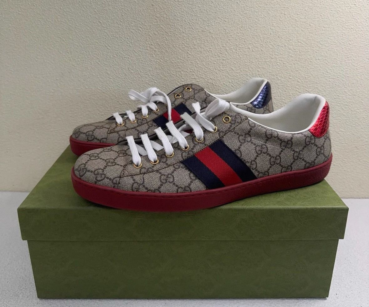 Gucci Gucci Ace Supreme Vintage Casual Sneakers - Size US 13 / EU 46 - 2 Thumbnail