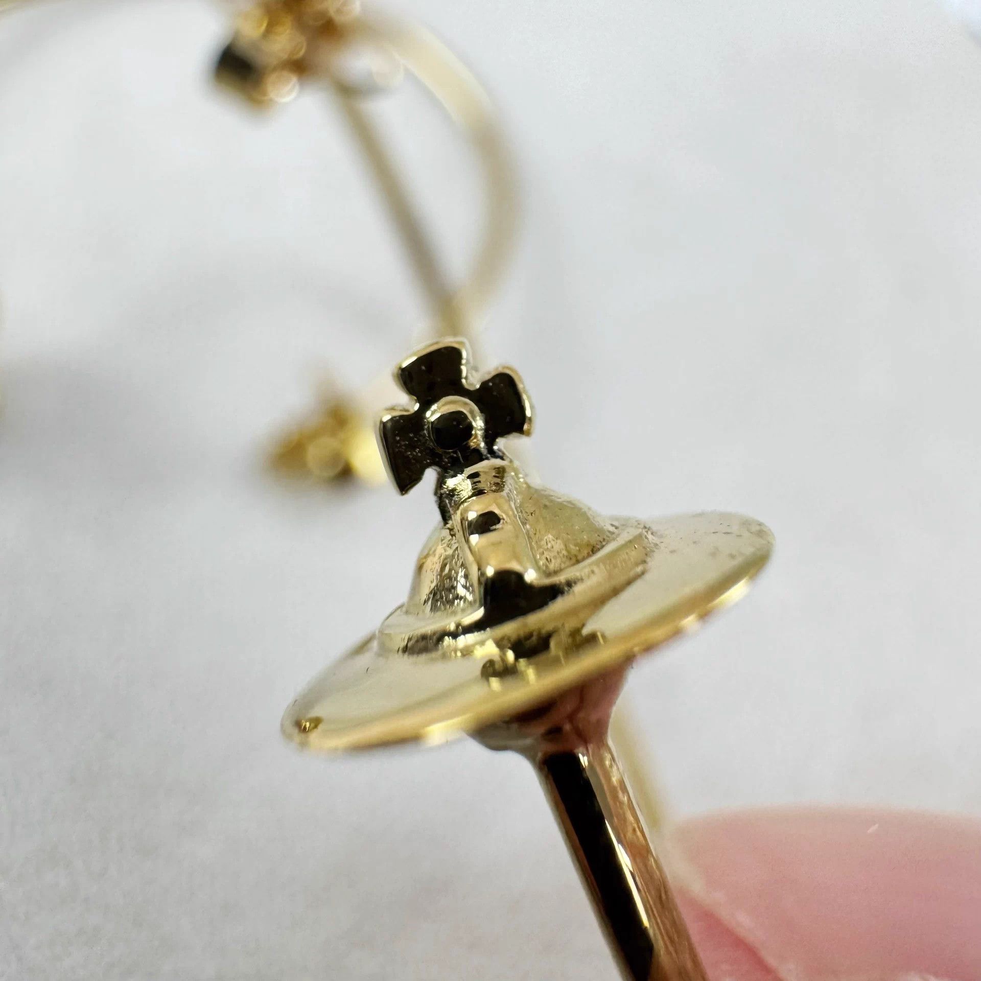 Vivienne Westwood Vivienne Westwood Saturn Gold Earrings OS New Size ONE SIZE - 5 Thumbnail
