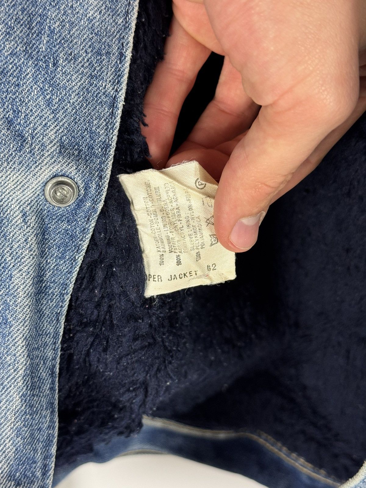 Lee 80’s Vintage Lee Roper Washed Denim Sherpa Jacket Size US L / EU 52-54 / 3 - 22 Thumbnail