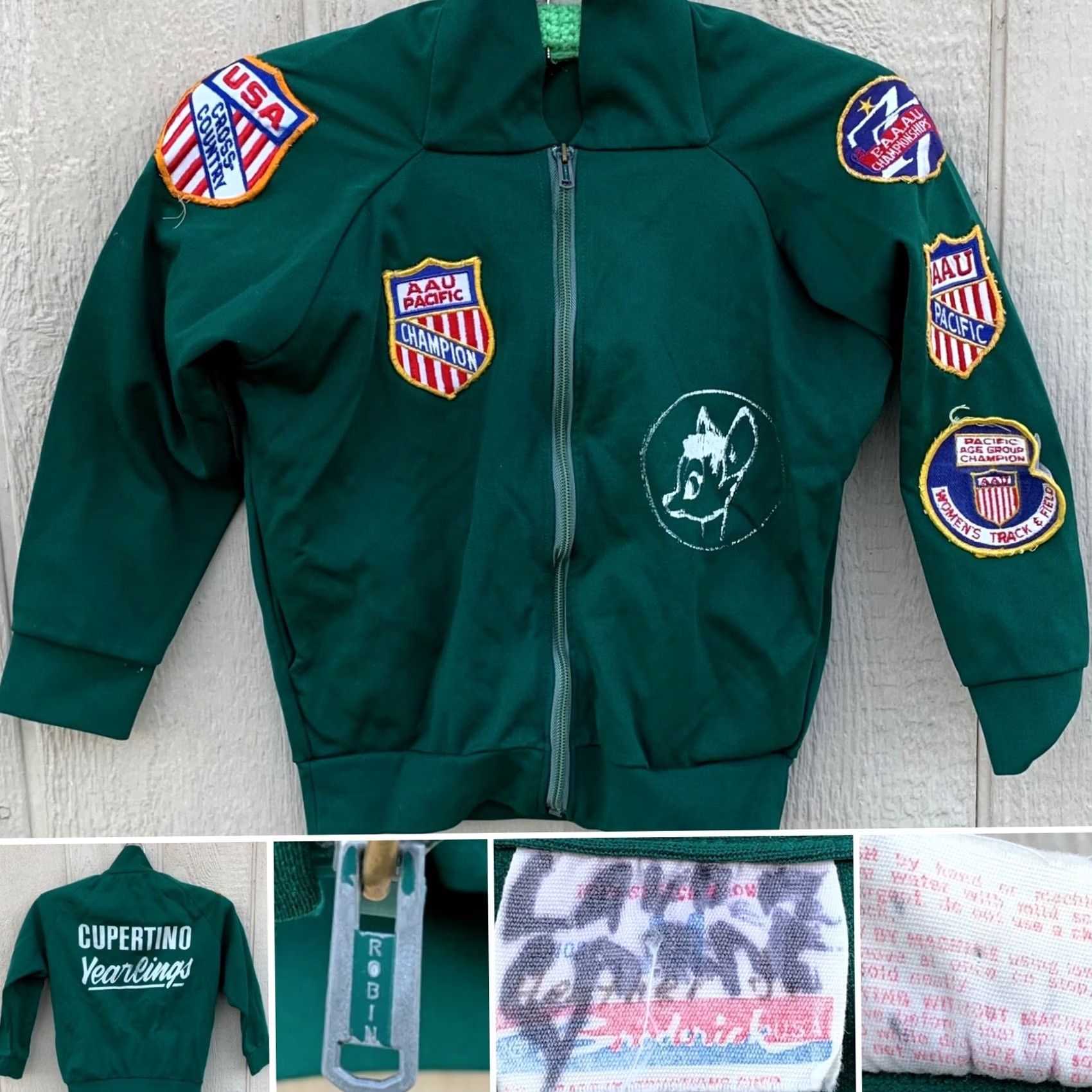 Vintage VINTAGE Broderick USA Yearlings track jacket Women M Green USA Patch Full Zip Size M / US 6-8 / IT 42-44 - 2 Thumbnail