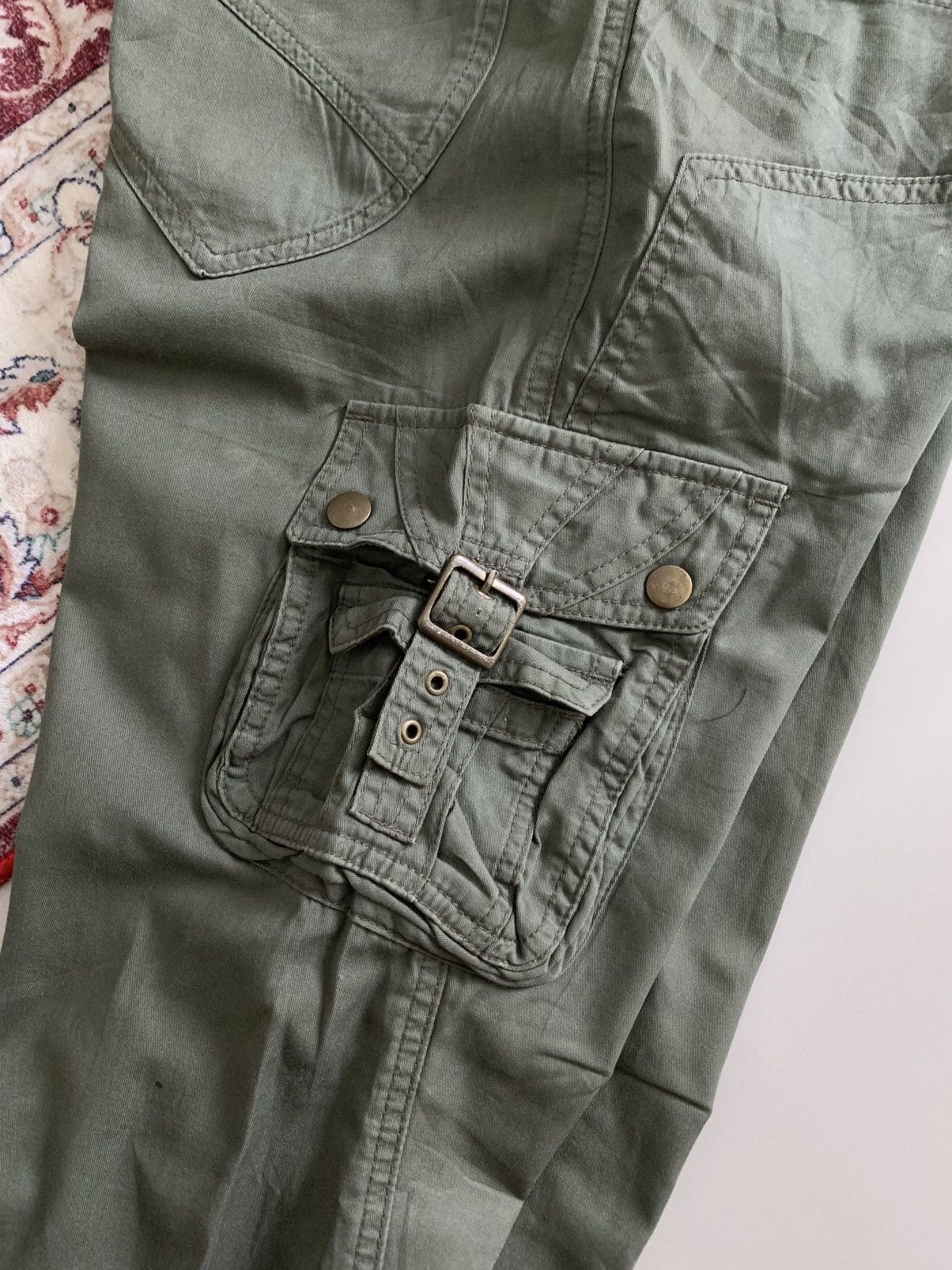 Michel Klein Michel Klein Homme Military 3D Cargo Spiral Flared Pants Size US 34 / EU 50 - 6 Thumbnail