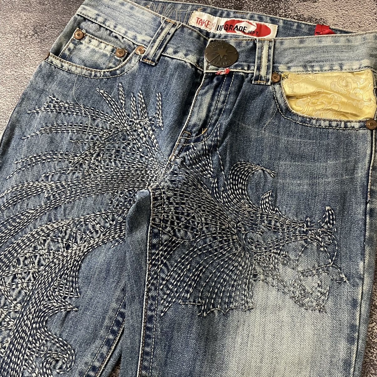 Beauty Beast × If Six Was Nine × Le Grande Bleu (L.G.B.) ❗️CYBER24❗️Take two dragon embroidery denim pants Size US 30 / EU 46 - 4 Thumbnail