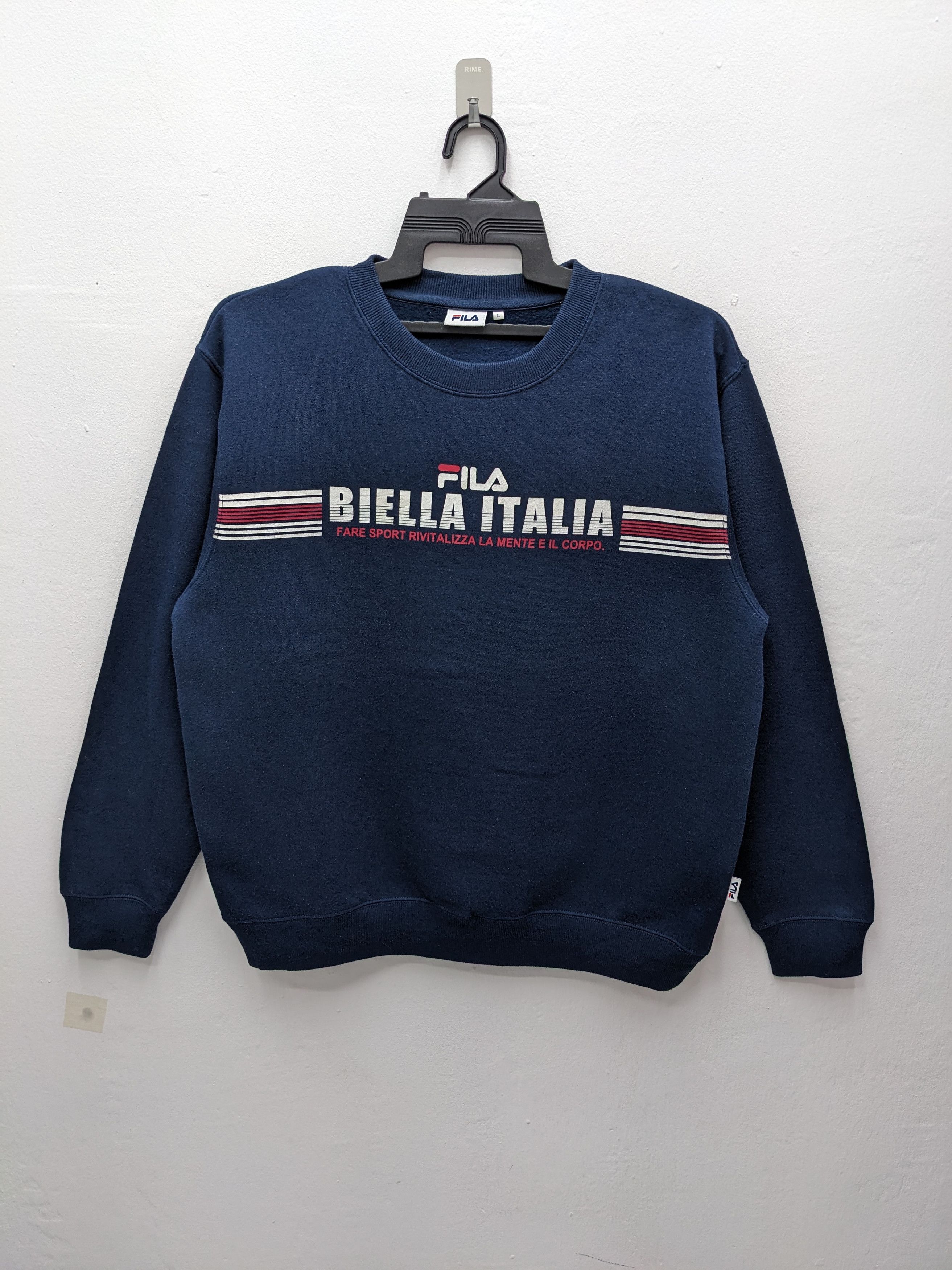 Fila Vintage FILA BIELLA ITALIA Striped Crewneck Sweatshirt Size US L / EU 52-54 / 3 - 2 Thumbnail