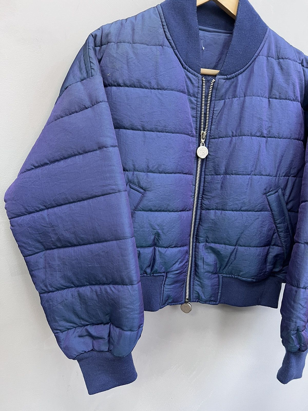 Japanese Brand SALE💣💣 Vintage 90s MA-1 Reversed Nylon Bomber Jacket Size US L / EU 52-54 / 3 - 2 Thumbnail