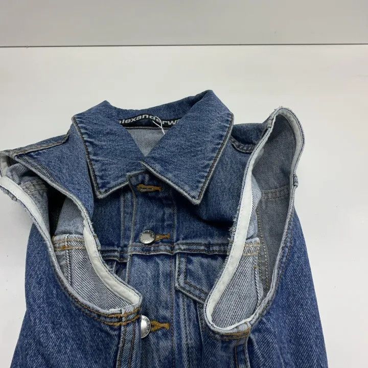 Alexander Wang Alexander Wang Blue Denim Sleeveless Vest - Size S / US 4 / IT 40 - 7 Thumbnail