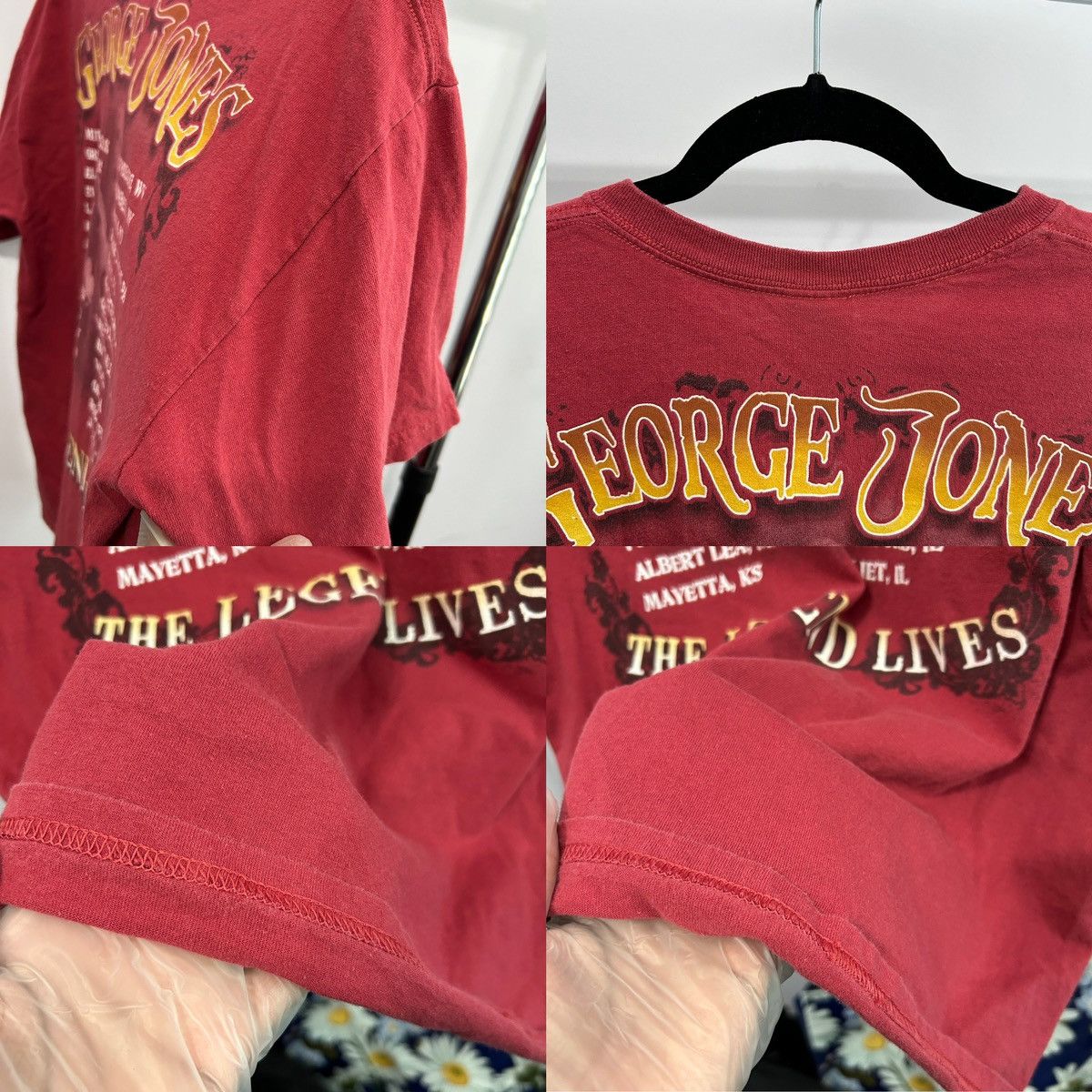 Gildan Gildan George Jones Red Large Graphic Tee Sz Large - "Dannie Size US L / EU 52-54 / 3 - 7 Thumbnail