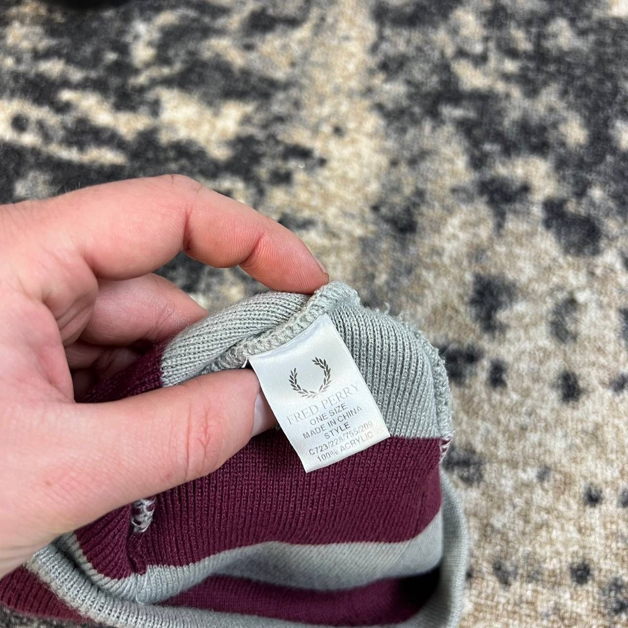 Fred Perry Fred Perry Mini Logo Beanie Hat Vintage Y2K Size ONE SIZE - 3 Thumbnail