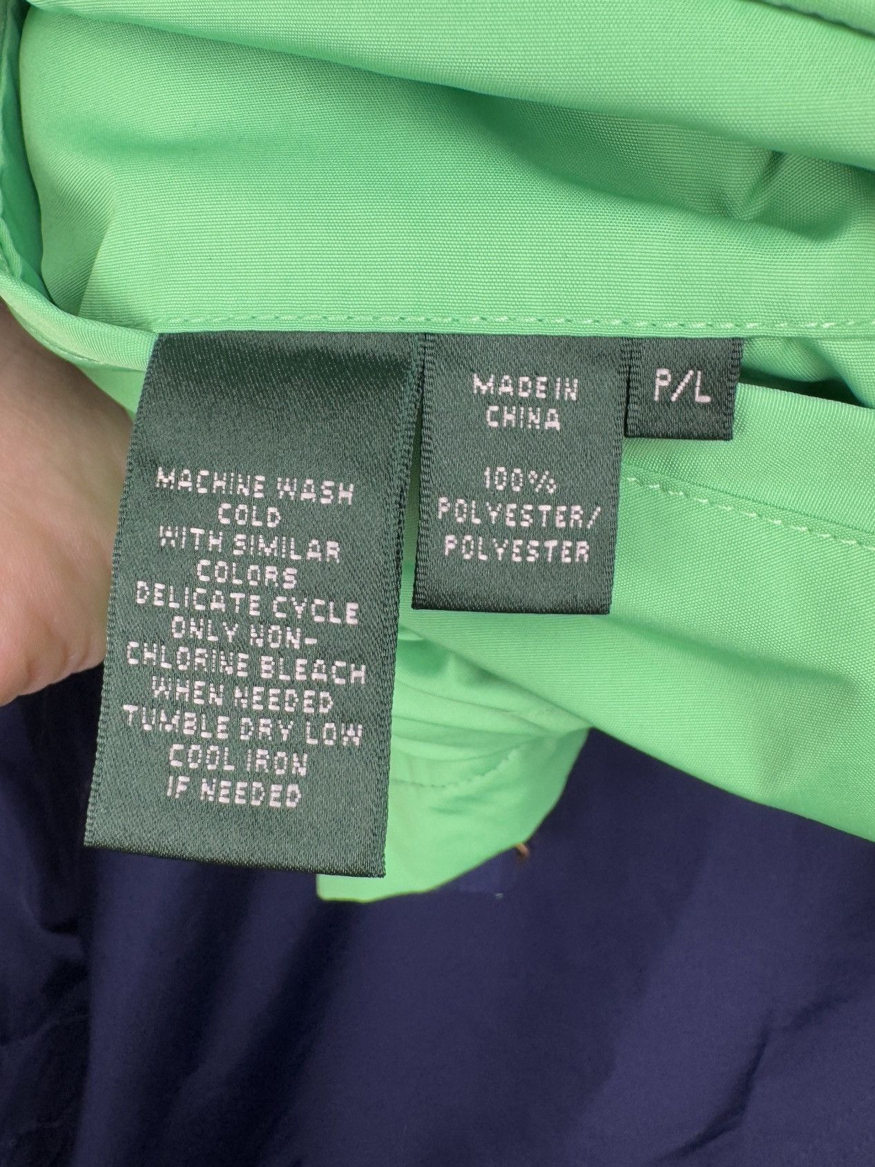 Lauren Ralph Lauren Lauren Ralph Lauren Blue & Green Reversible Zip Front Vest Size L / US 10 / IT 46 - 16 Thumbnail