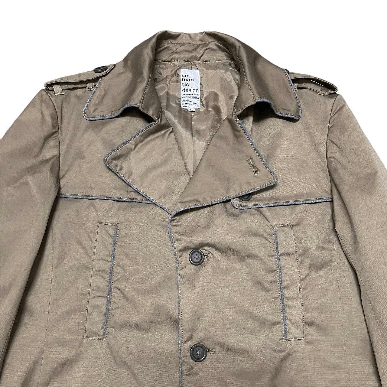 semanticdesign Vintage Semantic Design Trench Coat with Belt Size US L / EU 52-54 / 3 - 2 Thumbnail