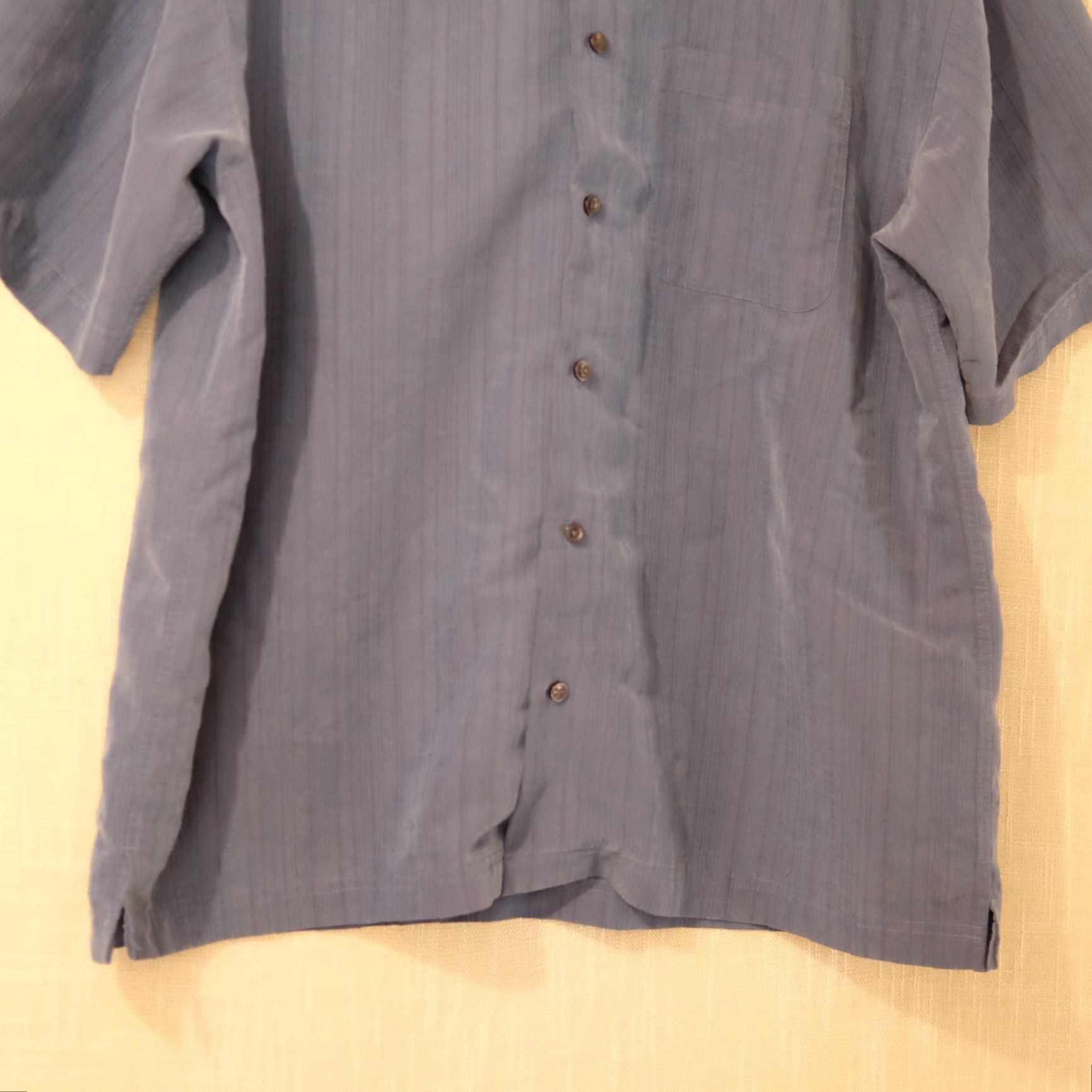 Haggar Haggar Button Down Shirt Navy Short Sleeve Mens L #A17-20 Size US L / EU 52-54 / 3 - 4 Thumbnail