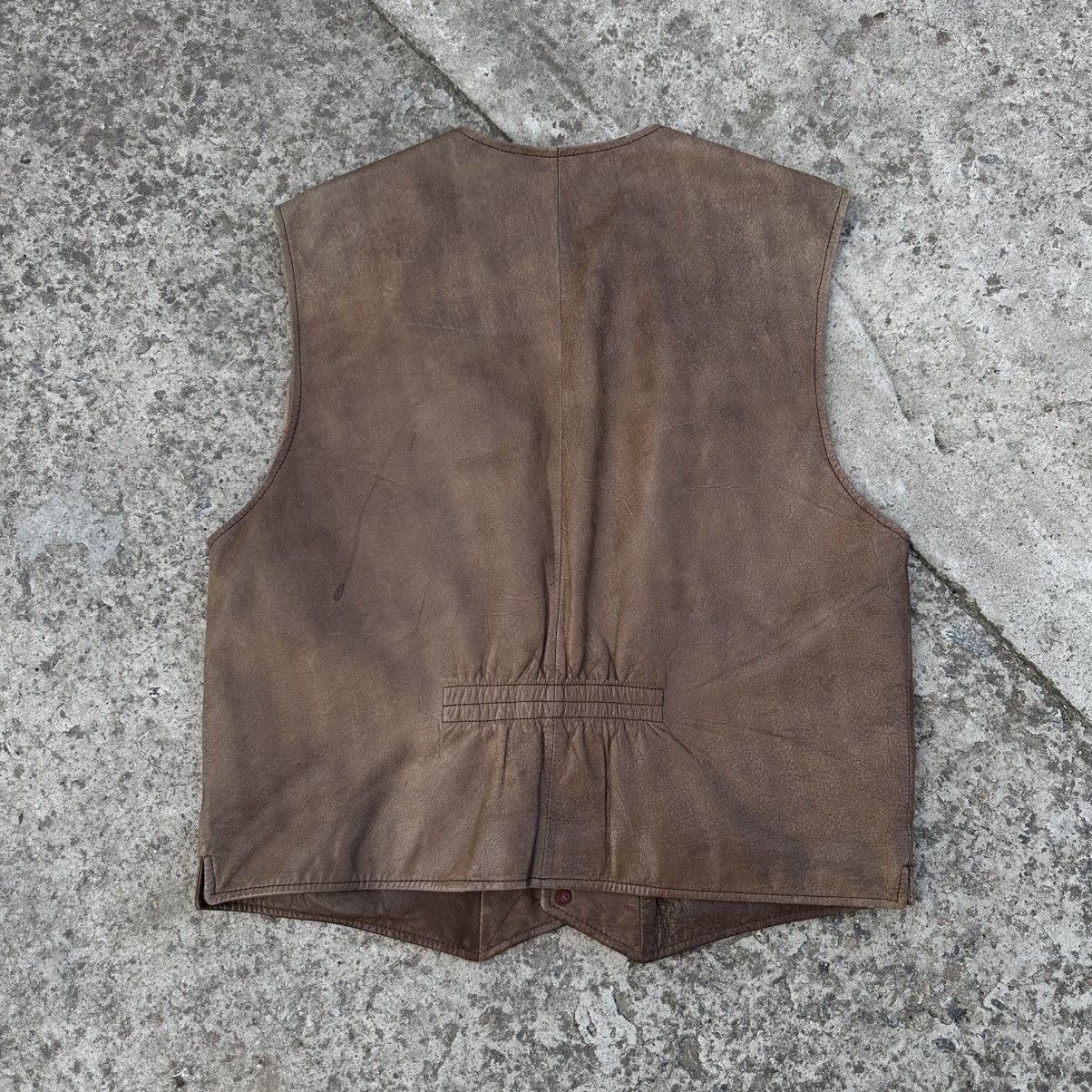 If Six Was Nine × Japanese Brand × Number (N)ine Vintage Japanese Style Leather Vest Cowboy Style Old Money Size US M / EU 48-50 / 2 - 2 Thumbnail