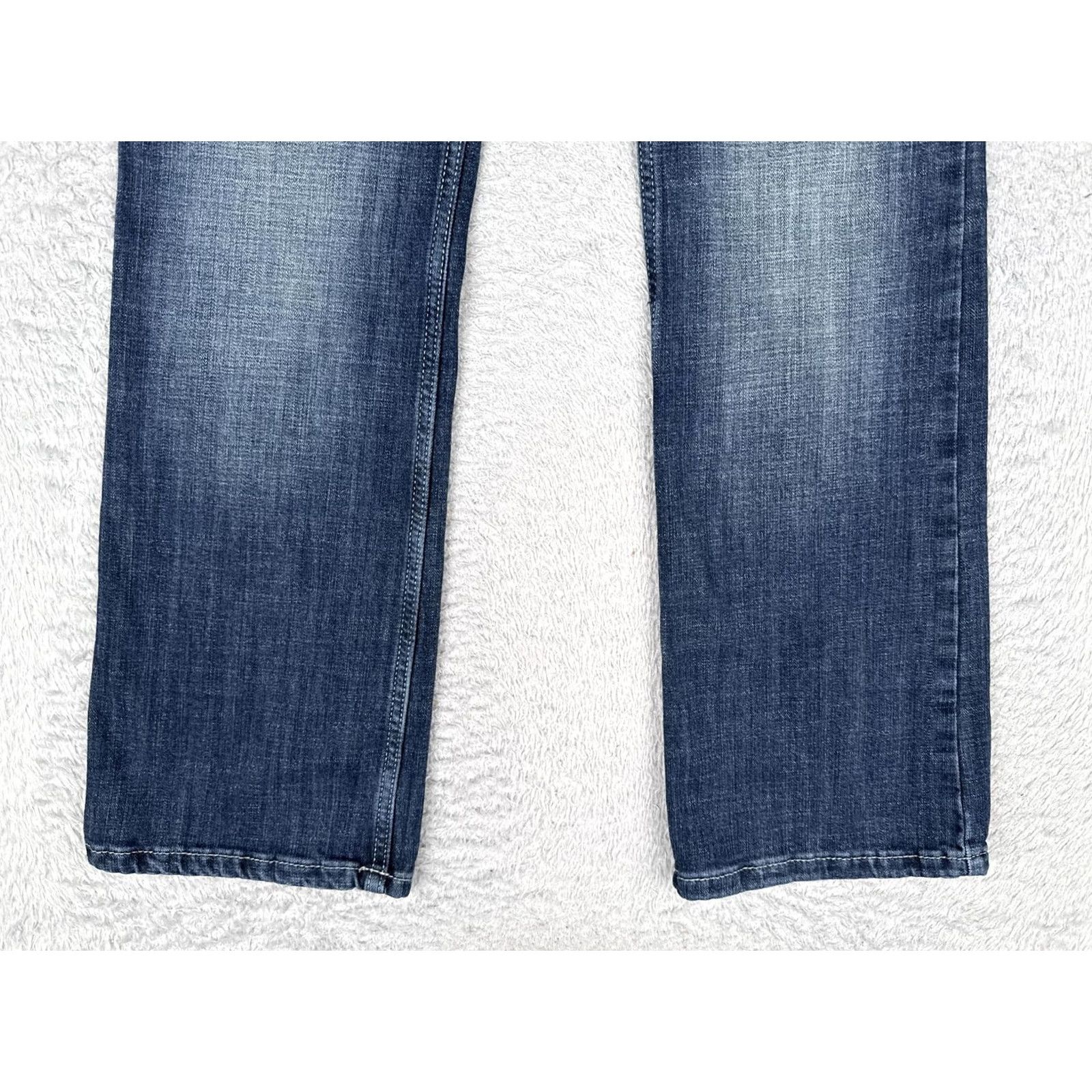 Wrangler Wrangler Jeans Bootcut Juniors 7X30 Blue Medium Wash Low Rise Stretch 28x28 Regular Women Retro Cowboy 5-Pocket Embroidered Denim Pants Size 28" / US 6 / IT 42 - 2 Thumbnail