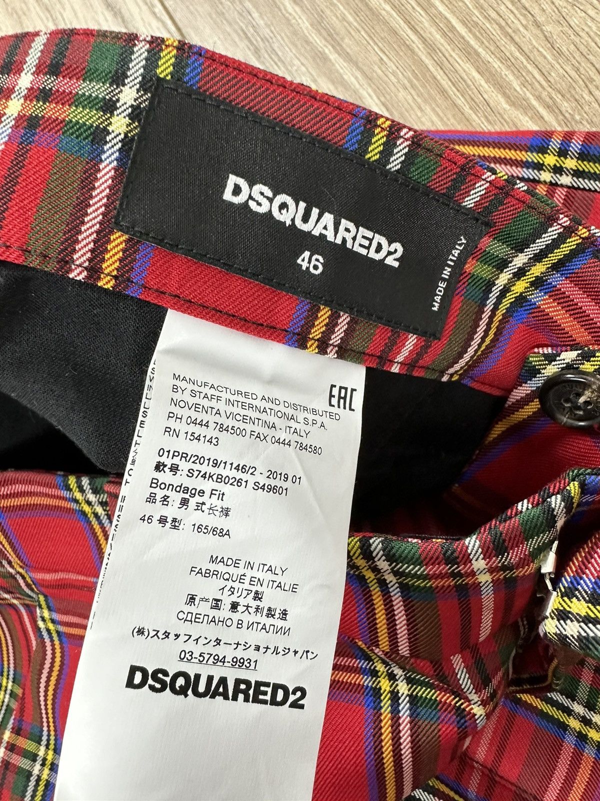 Dsquared2 DSQUARED2 Punk Check Cotton Straps Bondage Zipper pants Rave Size US 30 / EU 46 - 12 Thumbnail
