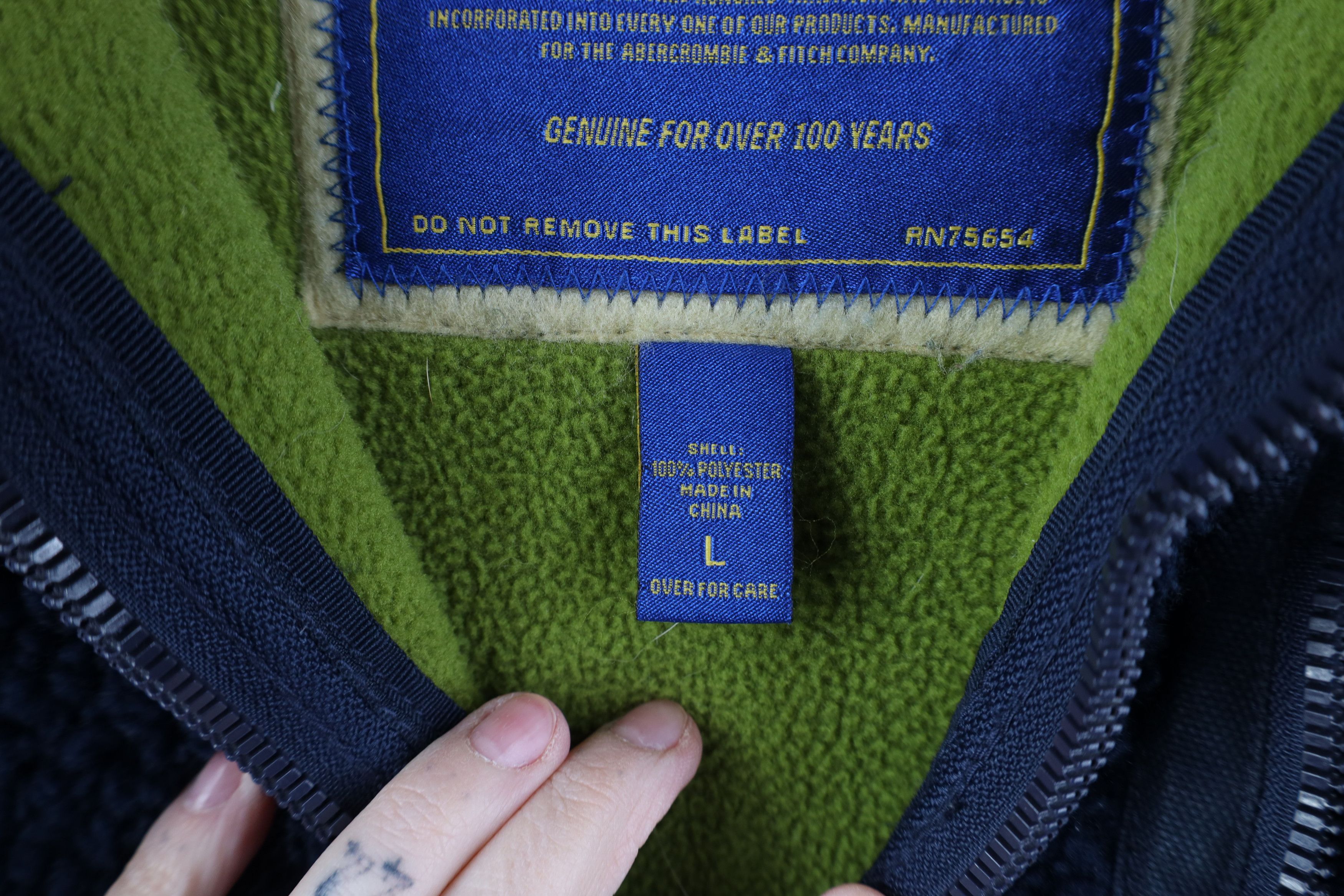 Abercrombie & Fitch Vtg 90s Y2K Abercrombie & Fitch Pile Fleece Full Zip Jacket Size US L / EU 52-54 / 3 - 8 Thumbnail