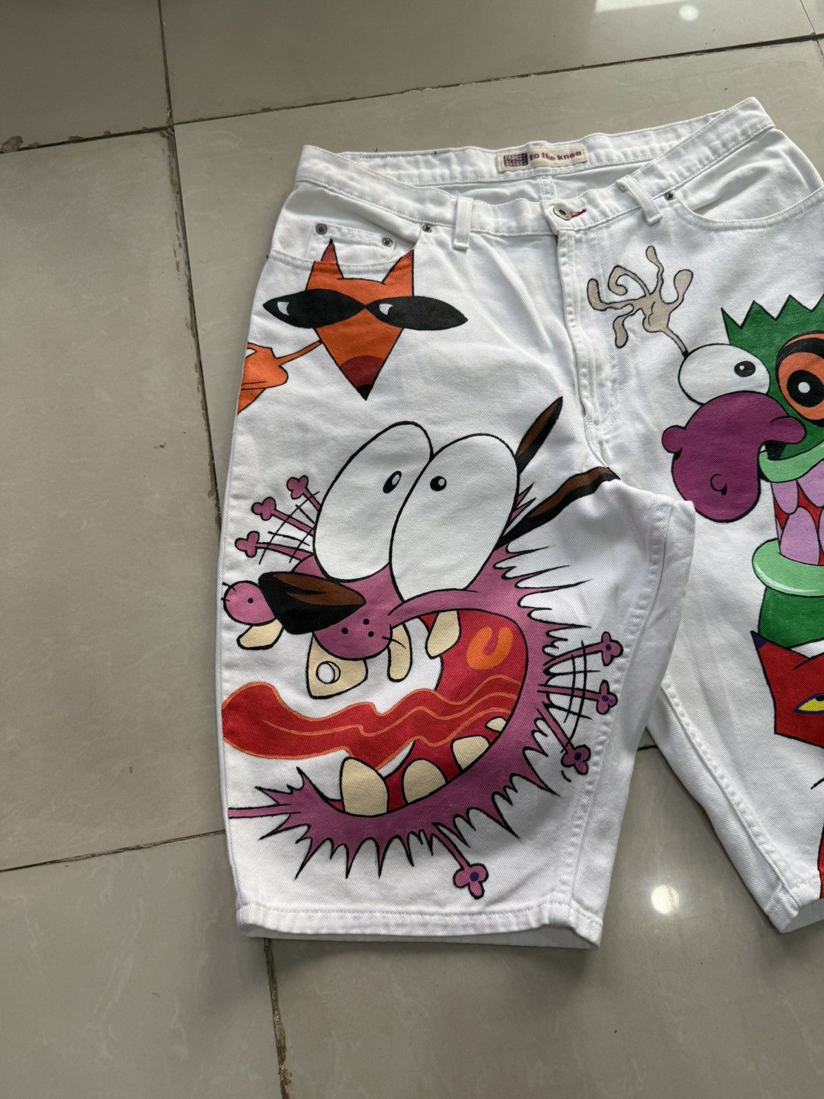 Cartoon Network × Faded Glory Fade glory Custom hand painted Courage Size US 34 / EU 50 - 3 Thumbnail