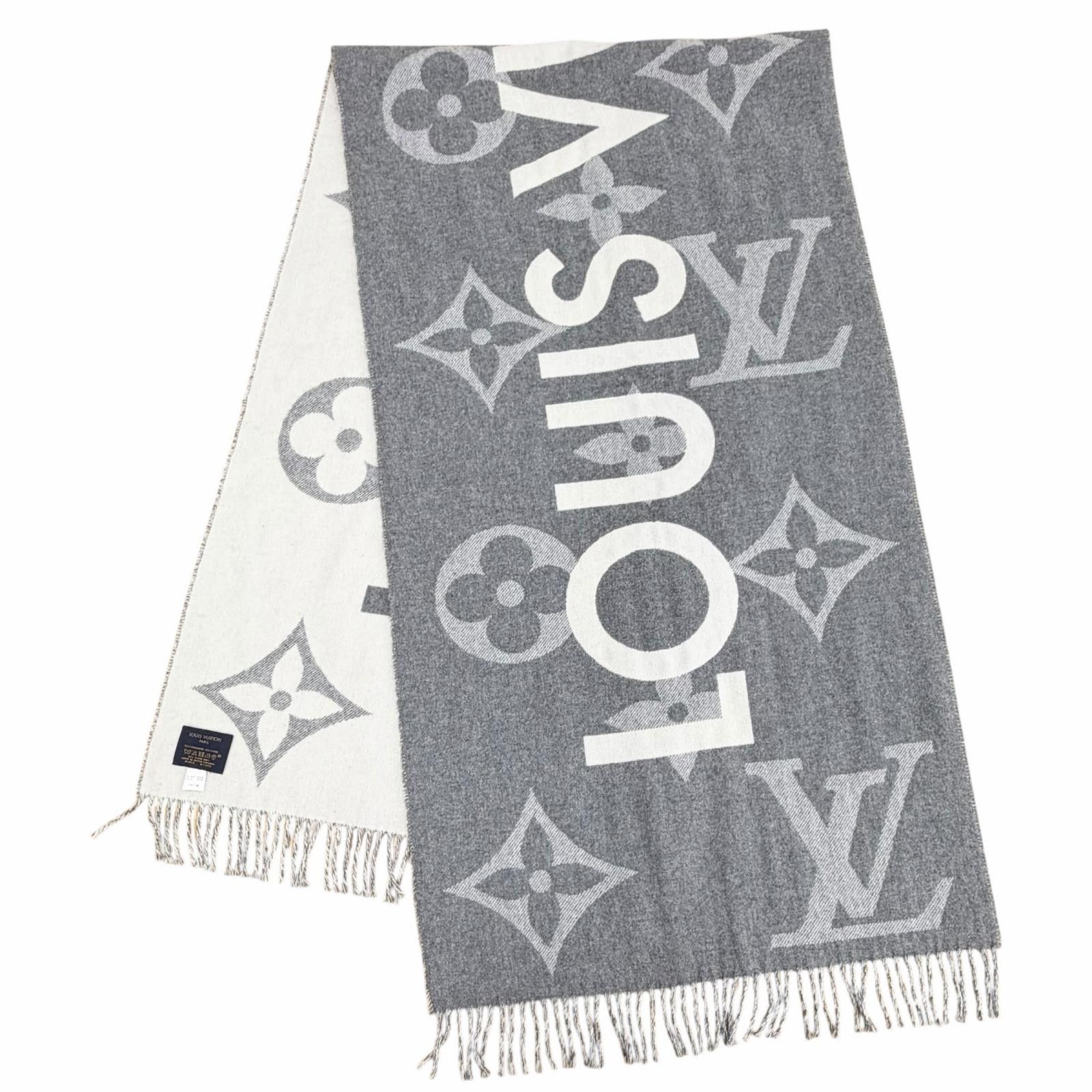 Louis Vuitton Louis Vuitton Louis Vuitton Monogram Capital Cashmere Wool Scarf Textile Scarf M73455 DUTY FREE for USA Size ONE SIZE - 1 Thumbnail
