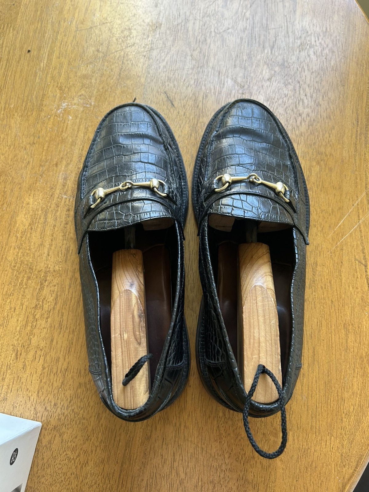 Blackstock & Weber Black blackstock and weber alligator horse bit loafer Size US 9 / EU 42 - 2 Thumbnail